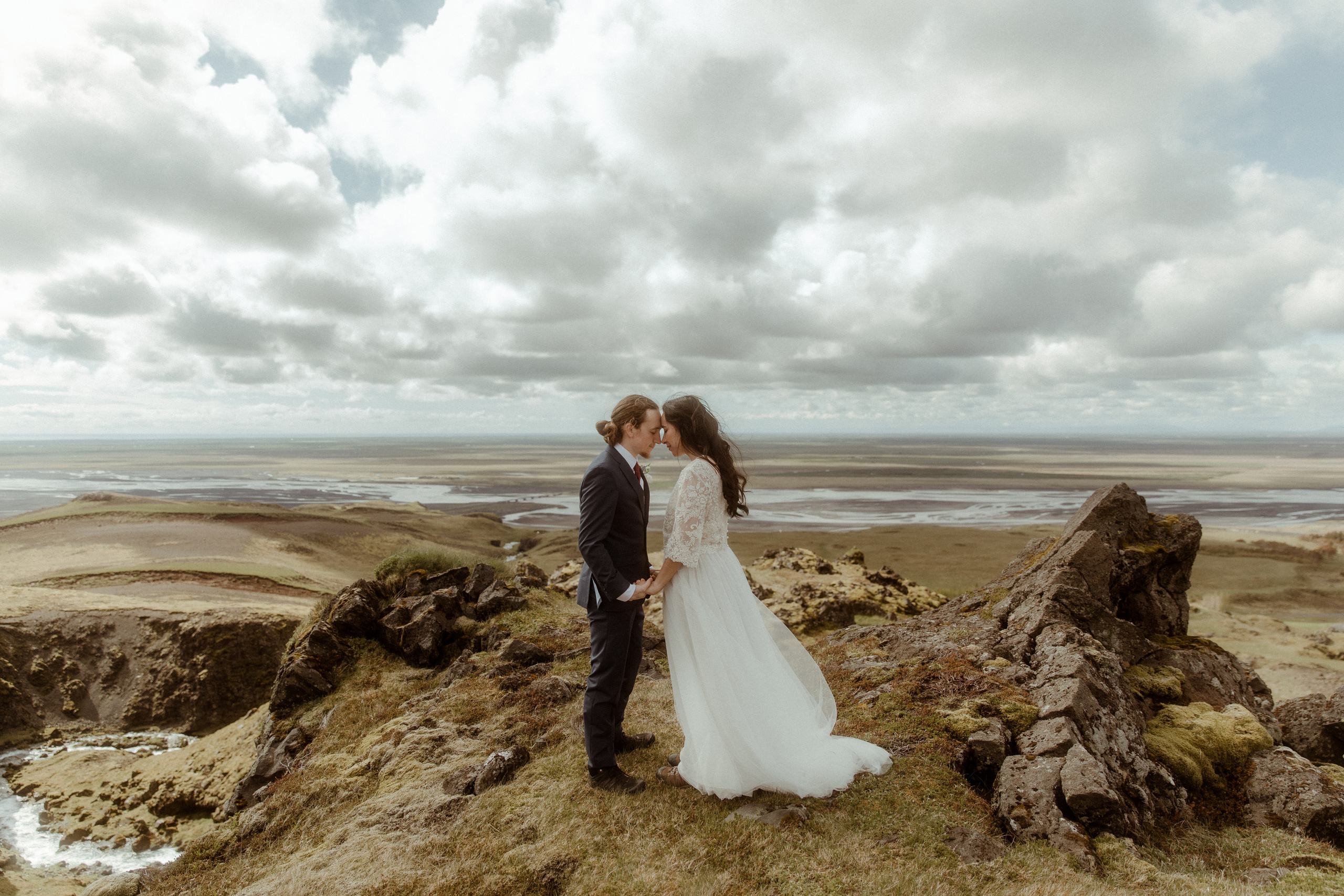 Hiking Iceland Elopement. Iceland elopement photographer & videographer
