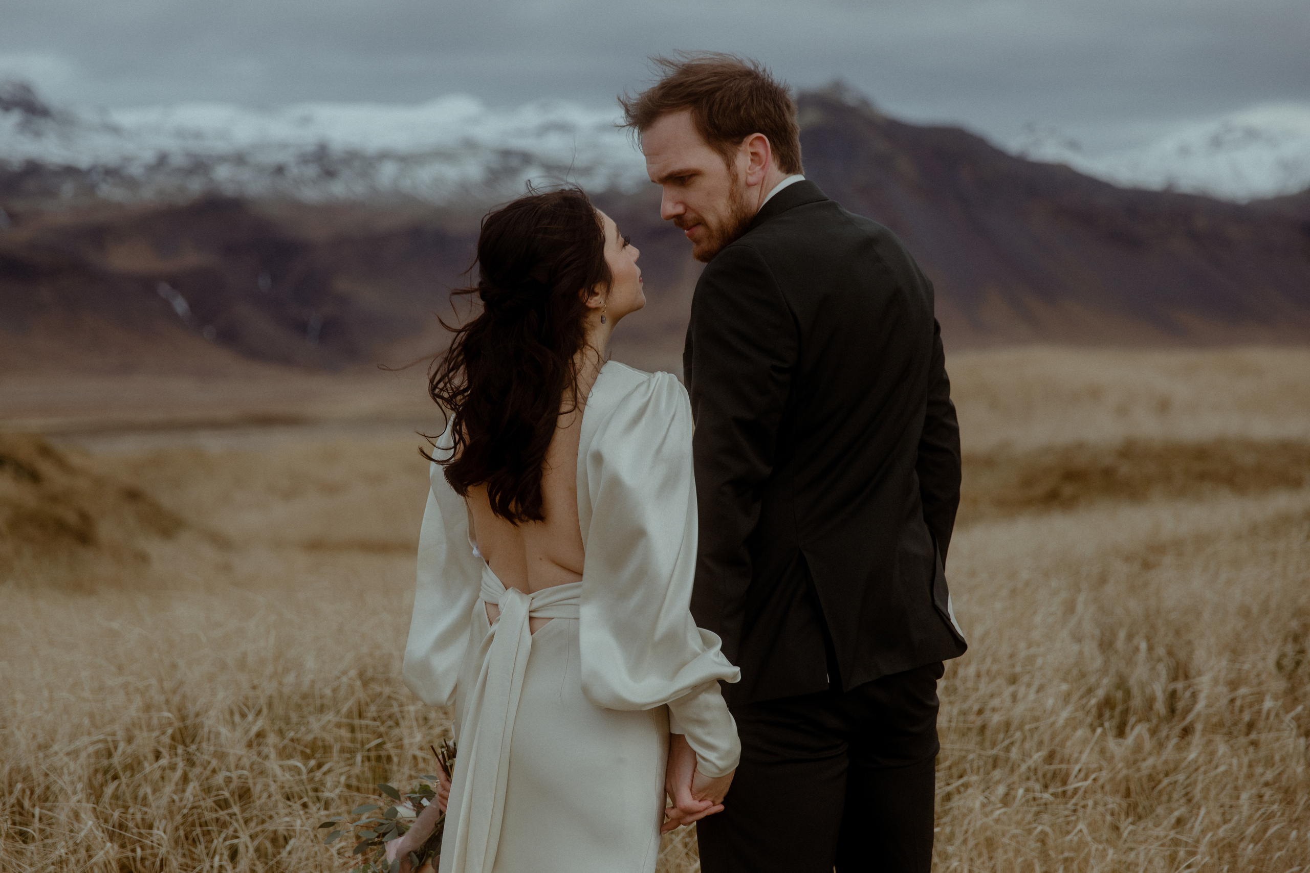 Elopement at Snaefellsnes Iceland | Wedding photos with Icelandic horses. Iceland elopement photographer & videographer