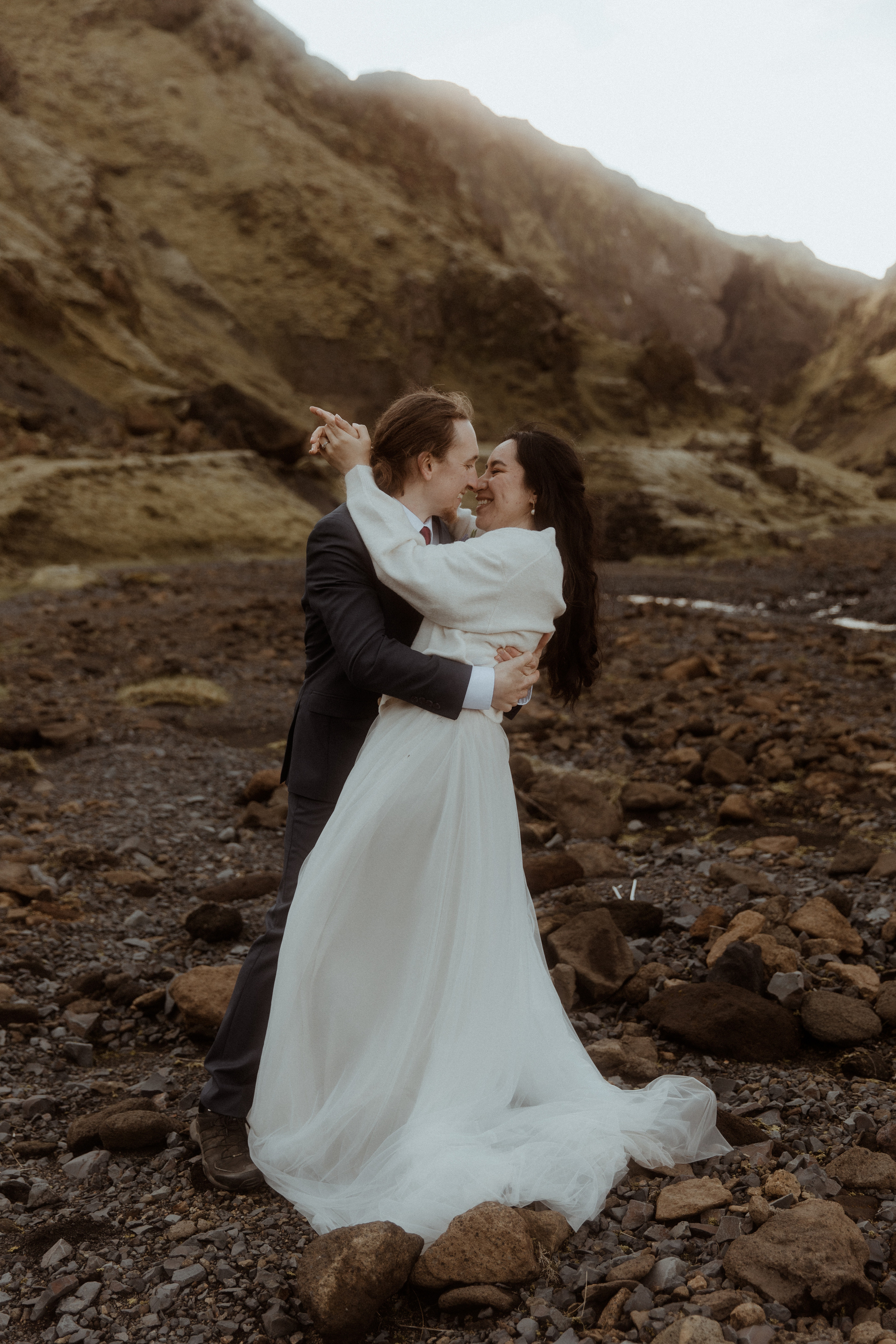 Hiking Iceland Elopement. Iceland elopement photographer & videographer
