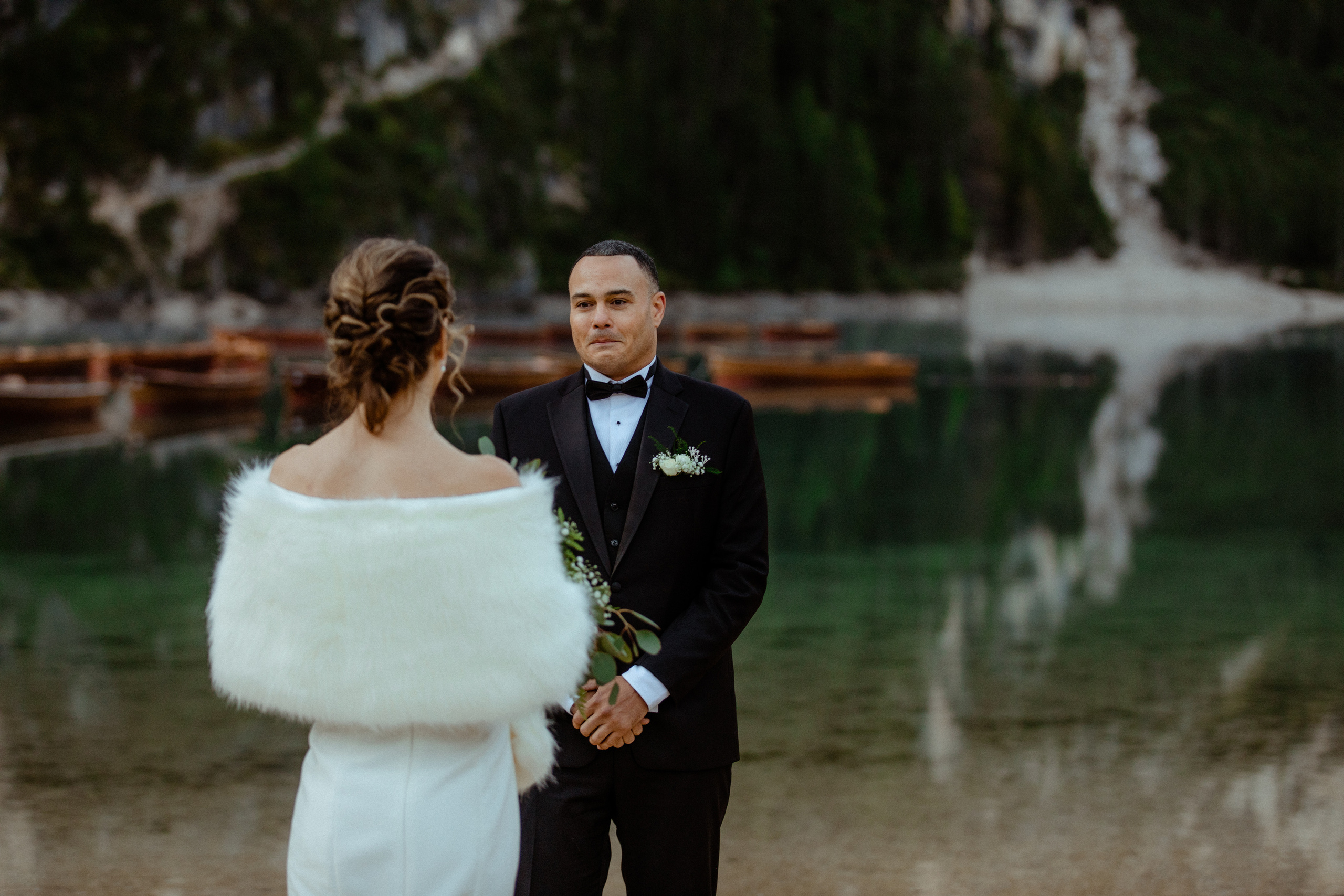 wedding at Lago di Braies