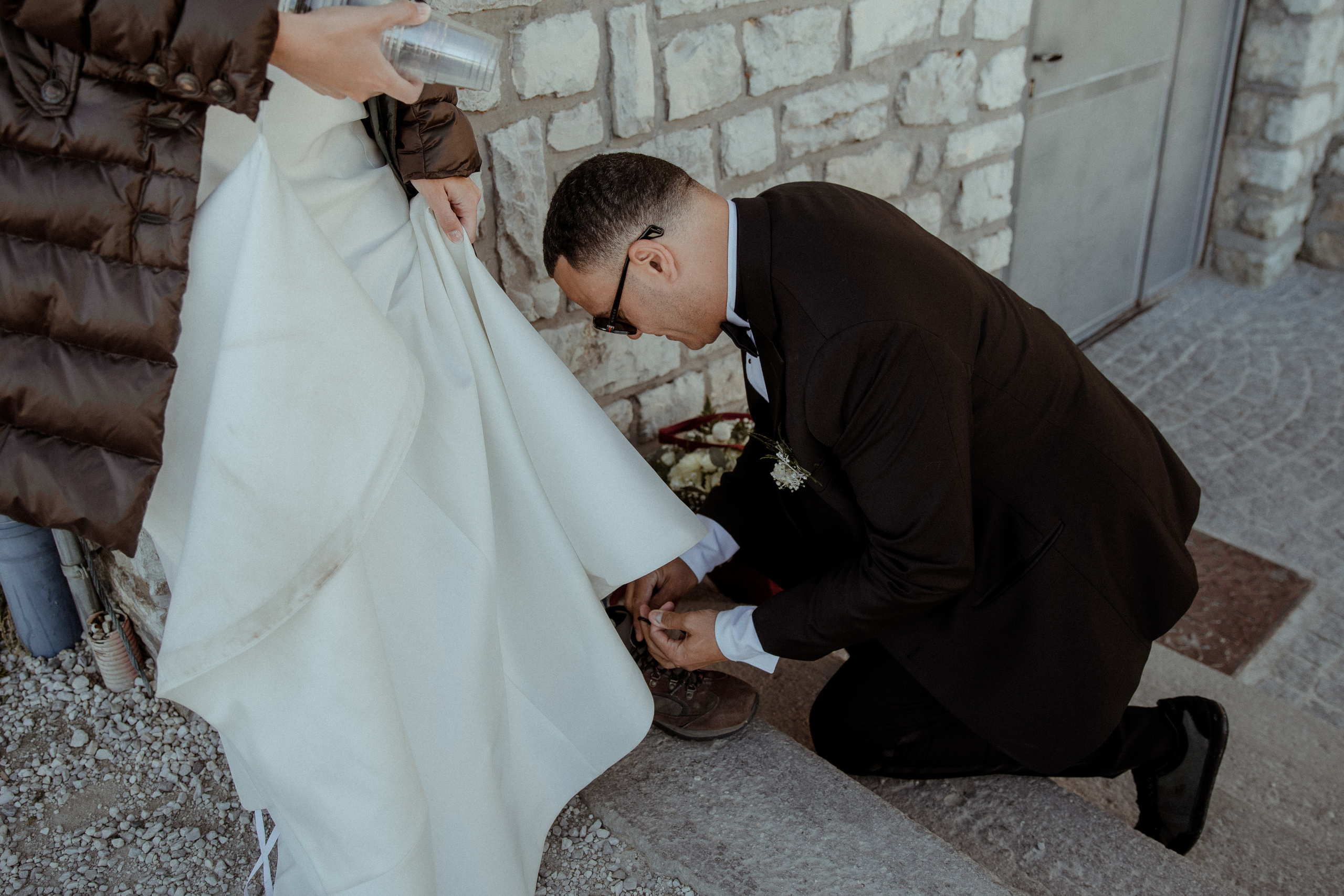 Sunrise Dolomites Elopement. Iceland elopement photographer & videographer