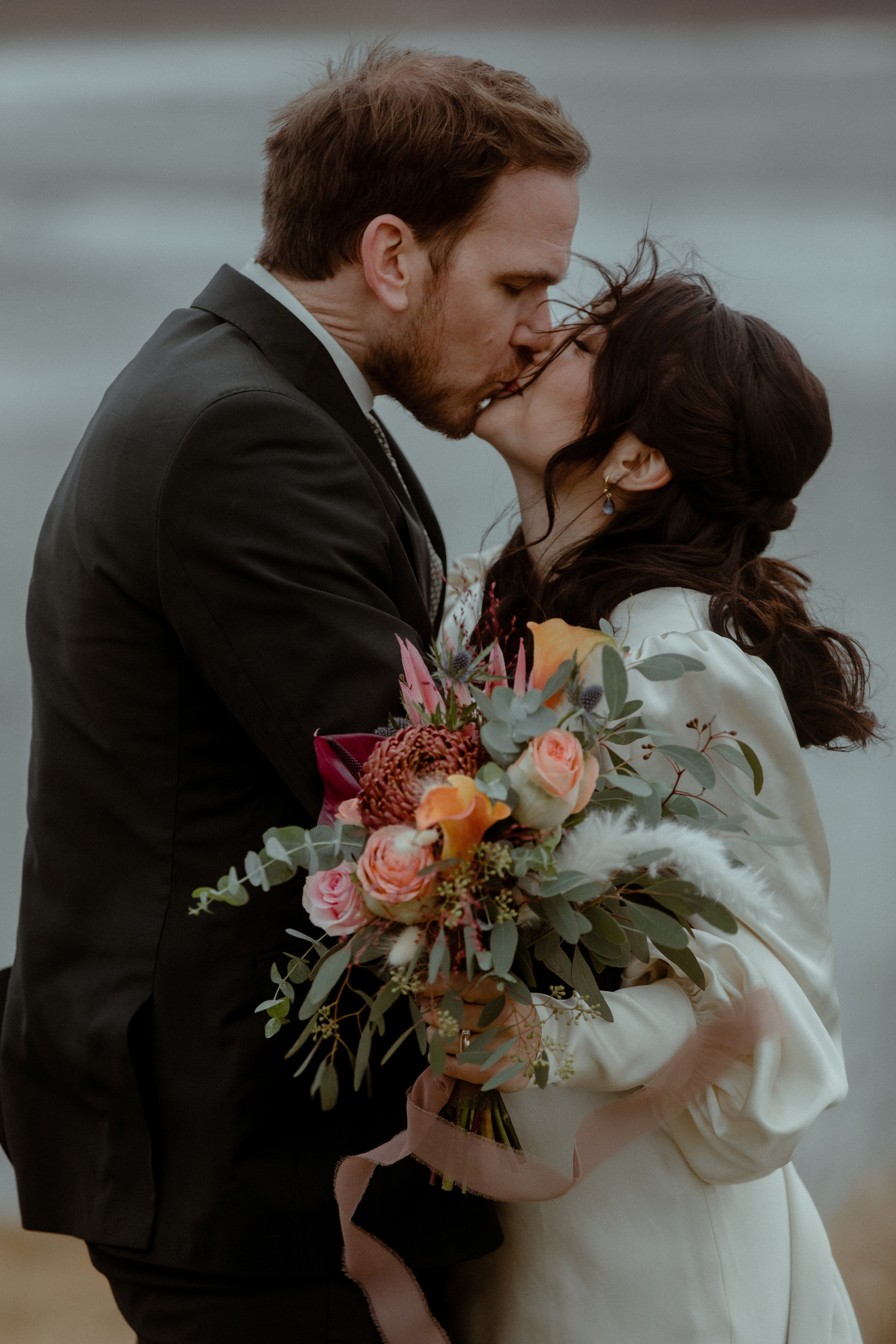 Elopement at Snaefellsnes Iceland | Wedding photos with Icelandic horses. Iceland elopement photographer & videographer