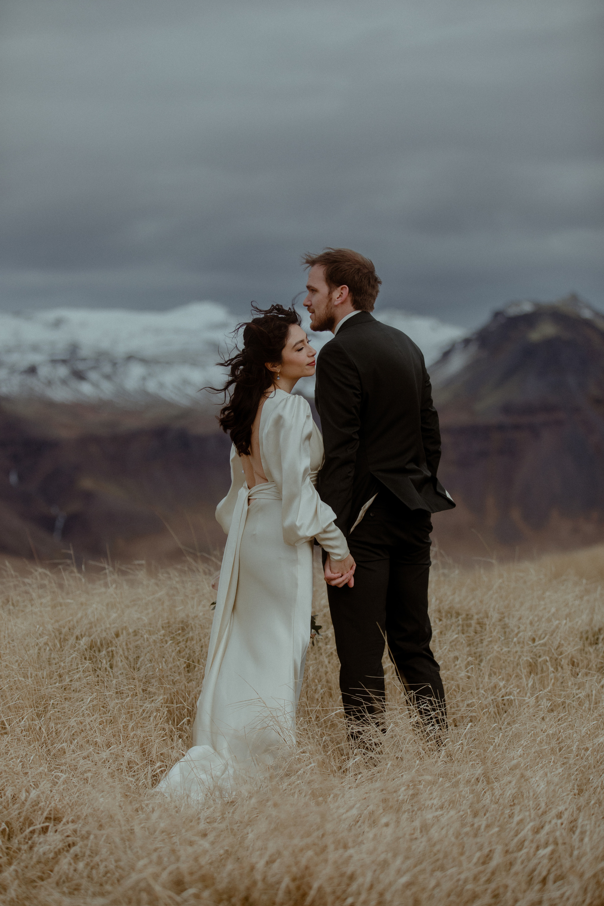 Elopement at Snaefellsnes Iceland | Wedding photos with Icelandic horses. Iceland elopement photographer & videographer