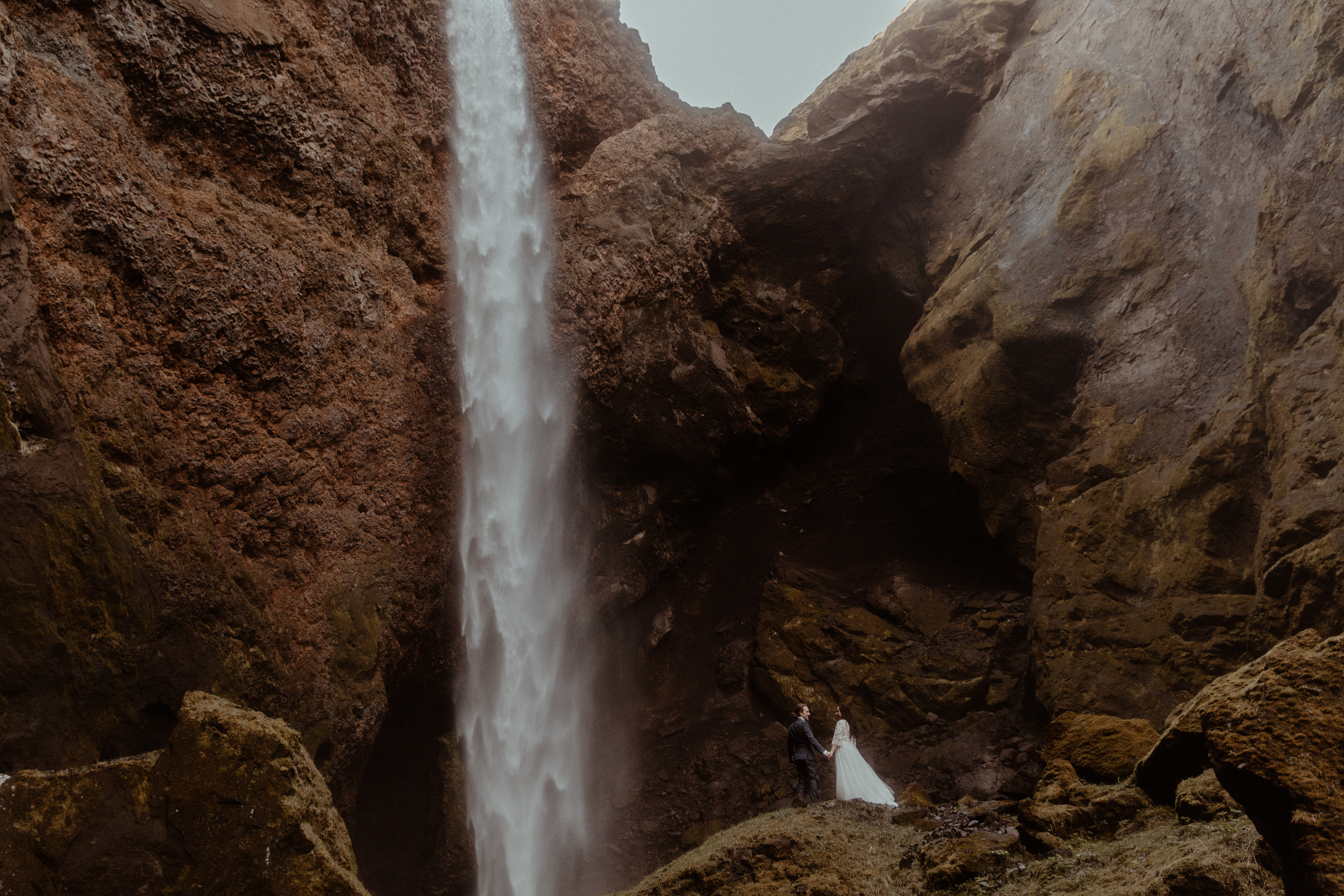 Hiking Iceland Elopement. Iceland elopement photographer & videographer