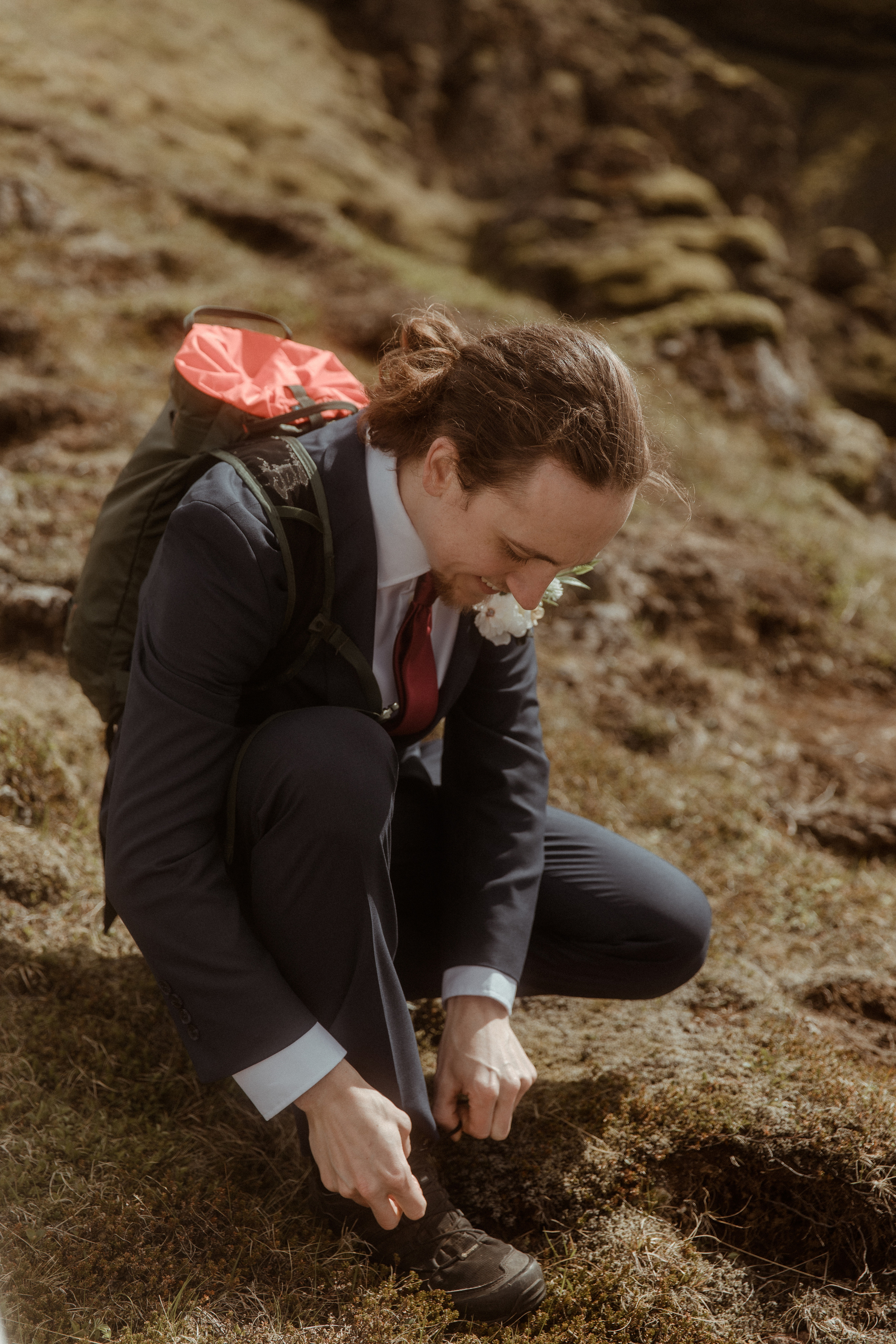 Hiking Iceland Elopement. Iceland elopement photographer & videographer