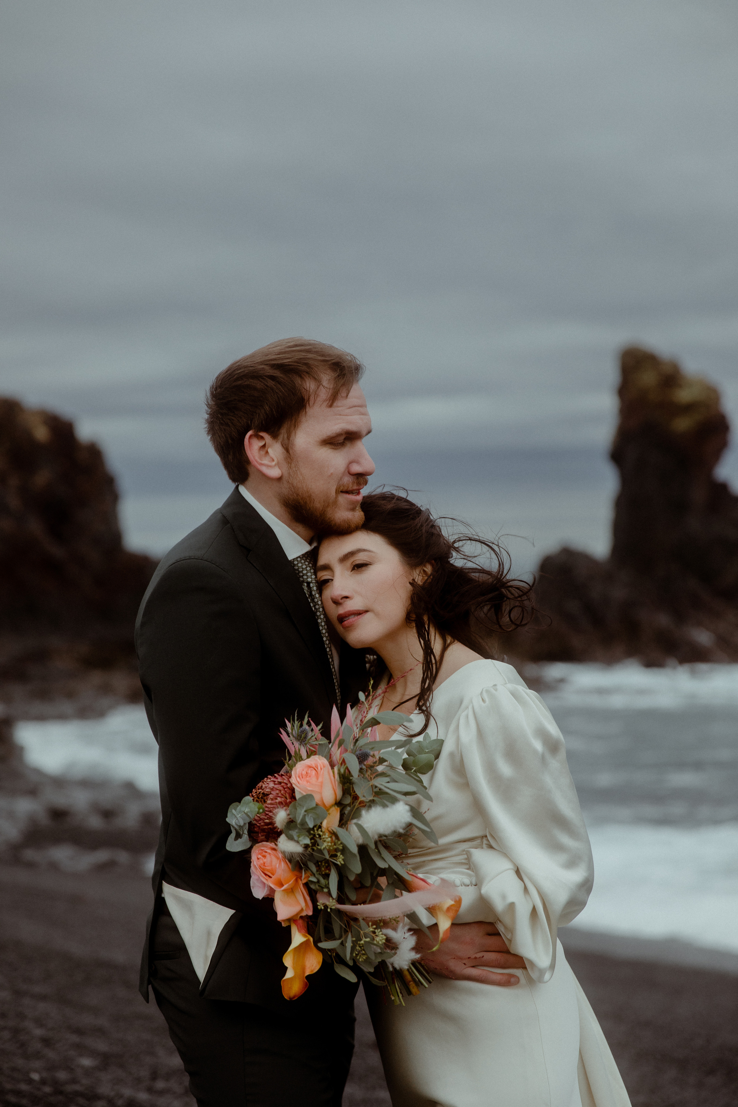 Elopement at Snaefellsnes Iceland | Wedding photos with Icelandic horses. Iceland elopement photographer & videographer