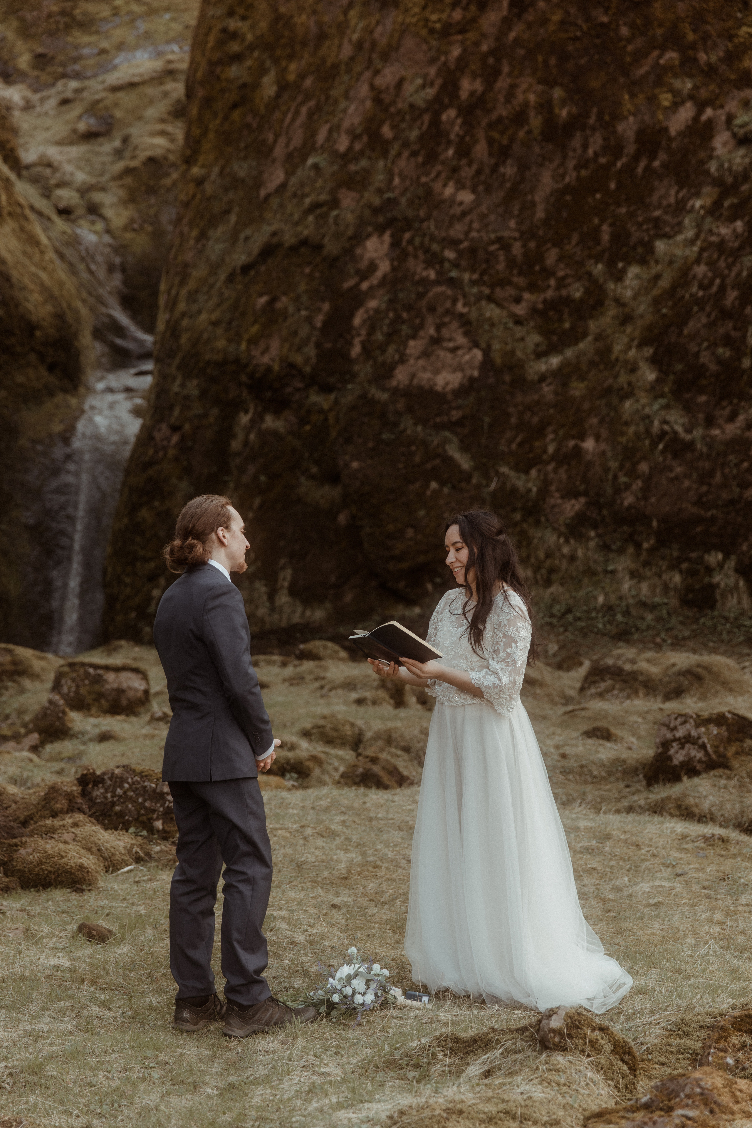 Hiking Iceland Elopement. Iceland elopement photographer & videographer