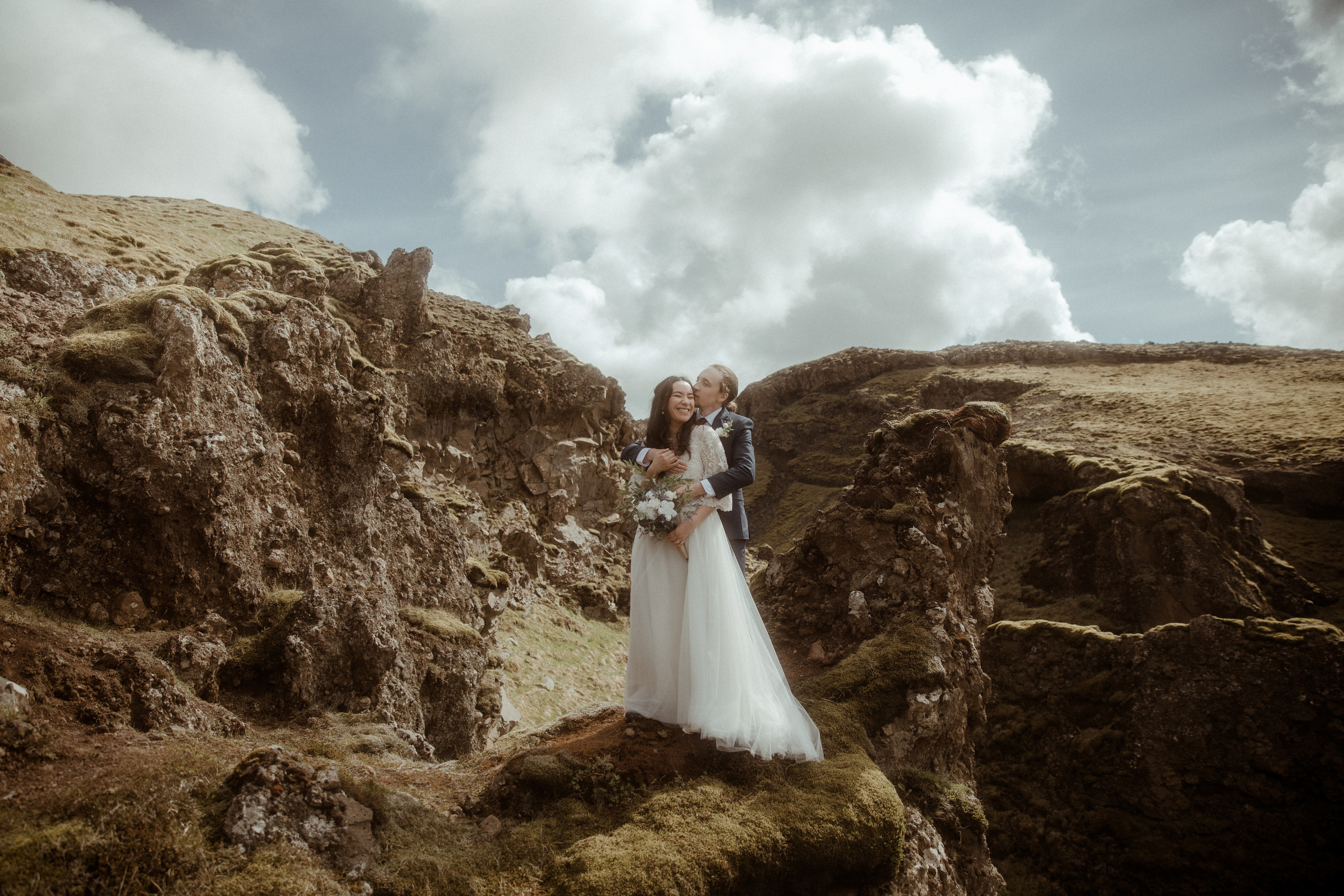 Hiking Iceland Elopement. Iceland elopement photographer & videographer