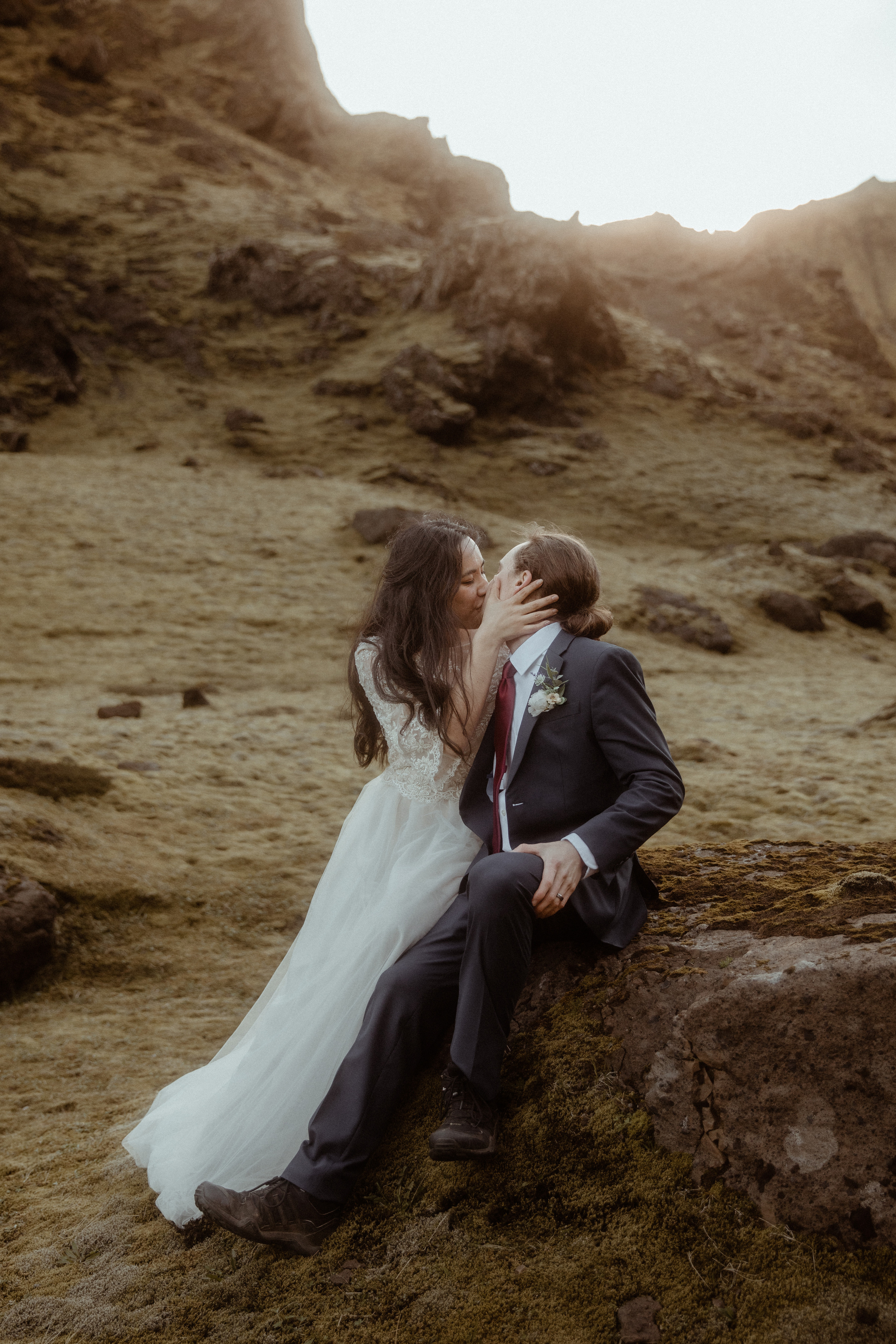 Hiking Iceland Elopement. Iceland elopement photographer & videographer