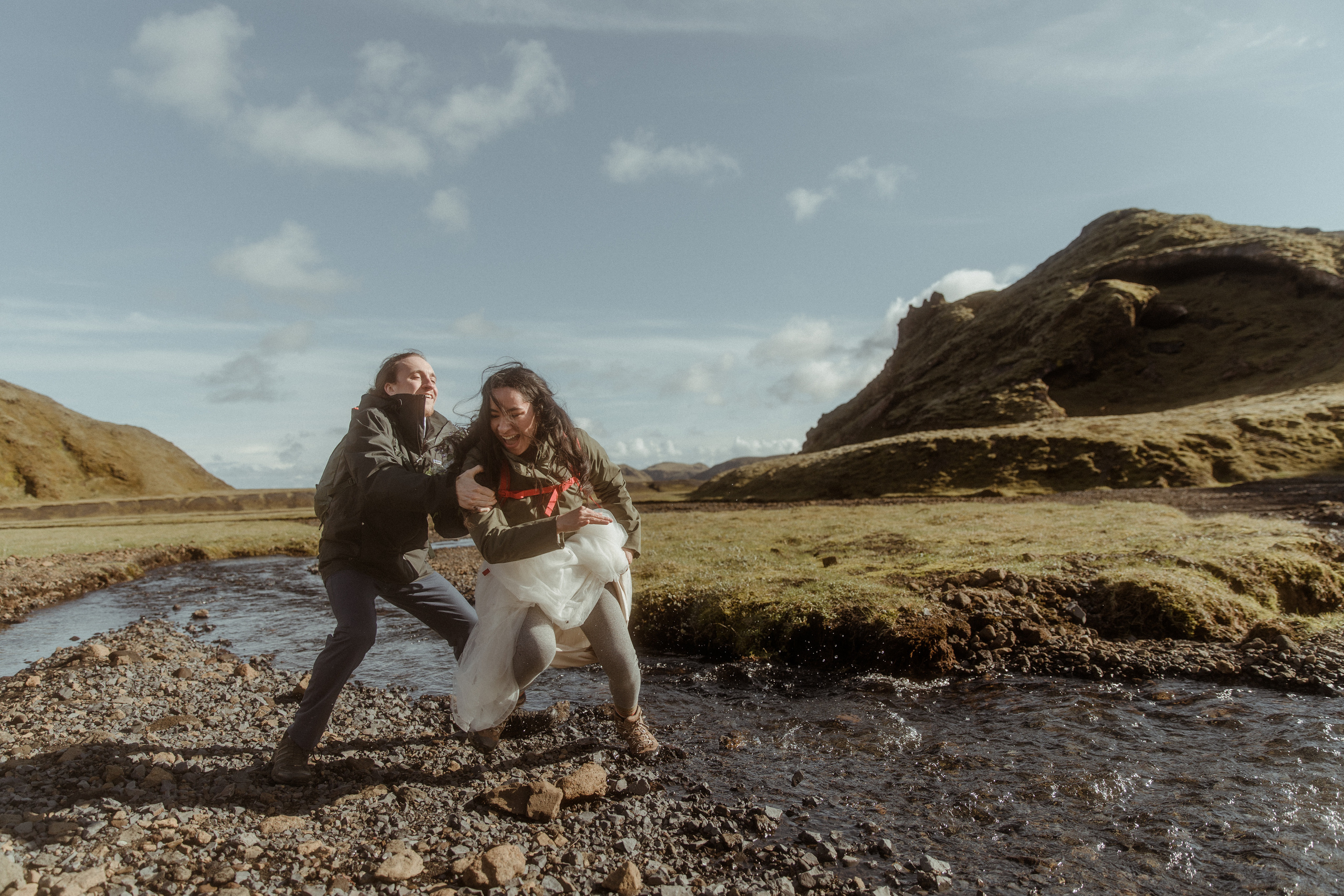 Hiking Iceland Elopement. Iceland elopement photographer & videographer