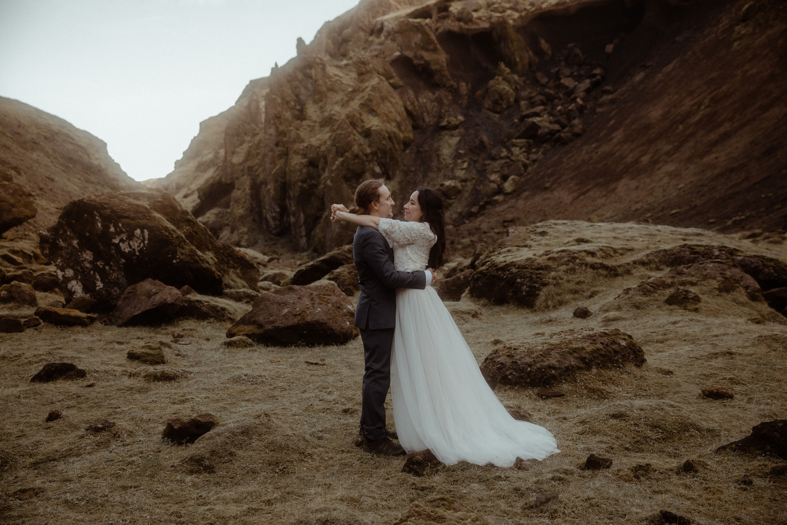 Hiking Iceland Elopement. Iceland elopement photographer & videographer