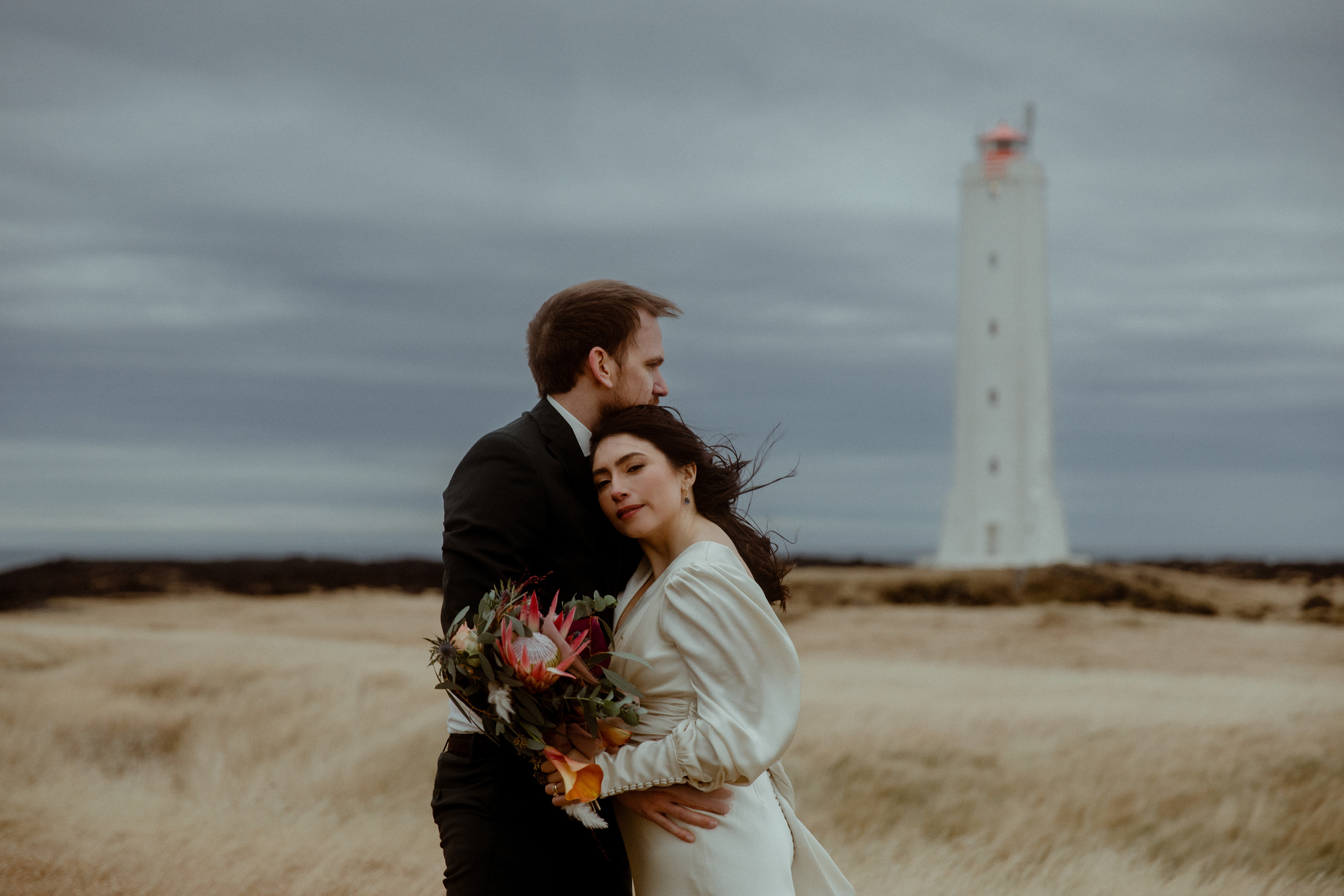 Elopement at Snaefellsnes Iceland | Wedding photos with Icelandic horses. Iceland elopement photographer & videographer