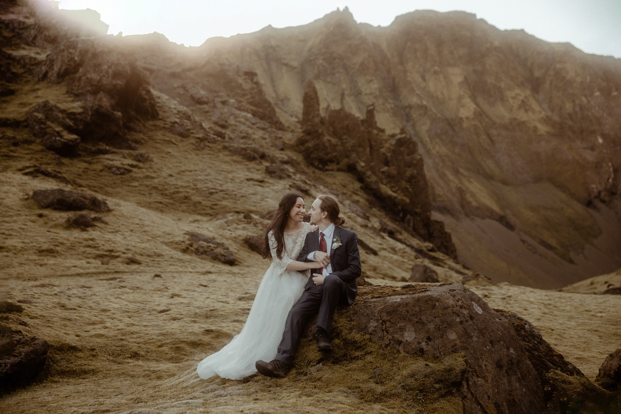 Hiking Iceland Elopement. Iceland elopement photographer & videographer