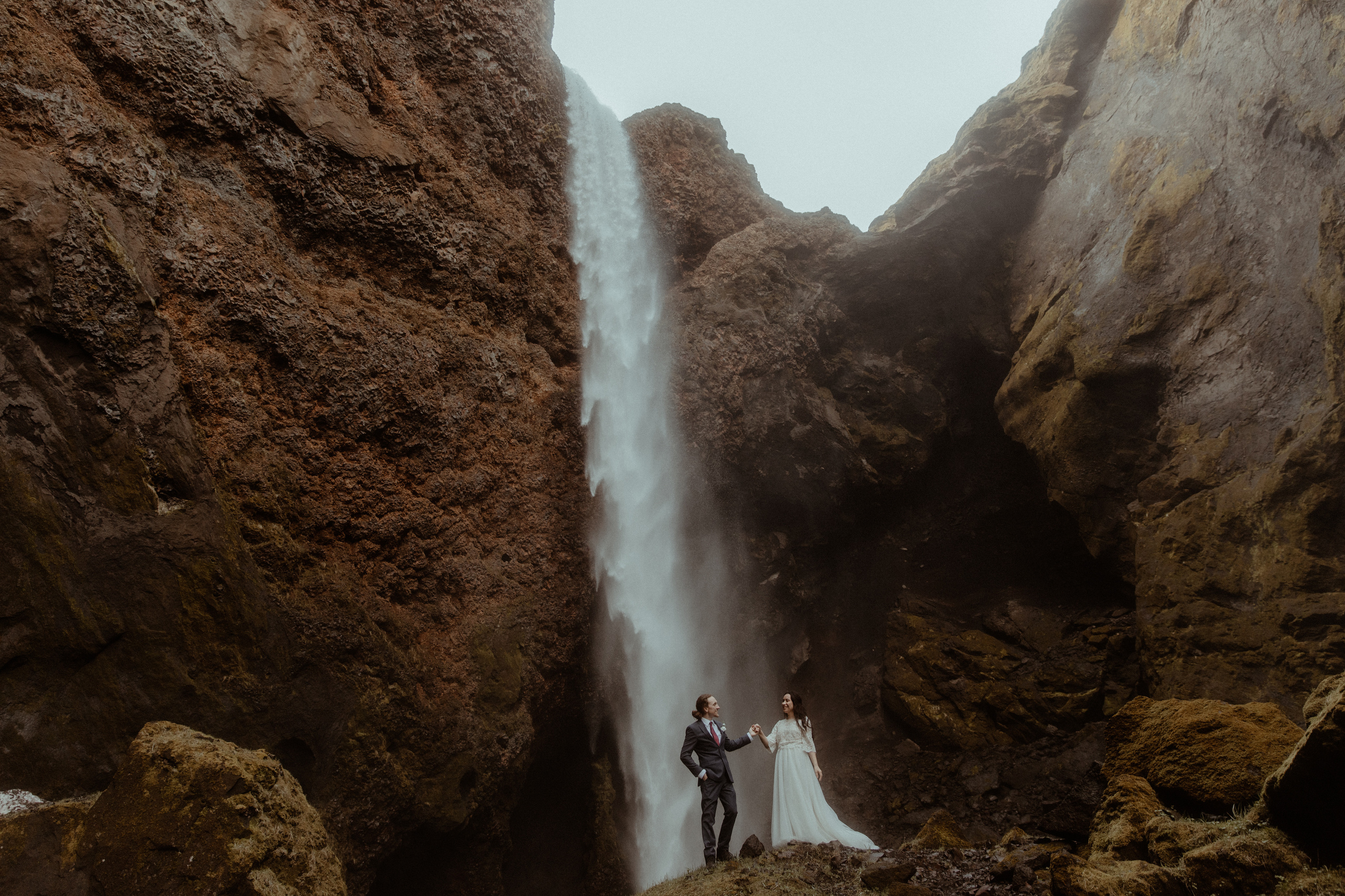 Hiking Iceland Elopement. Iceland elopement photographer & videographer