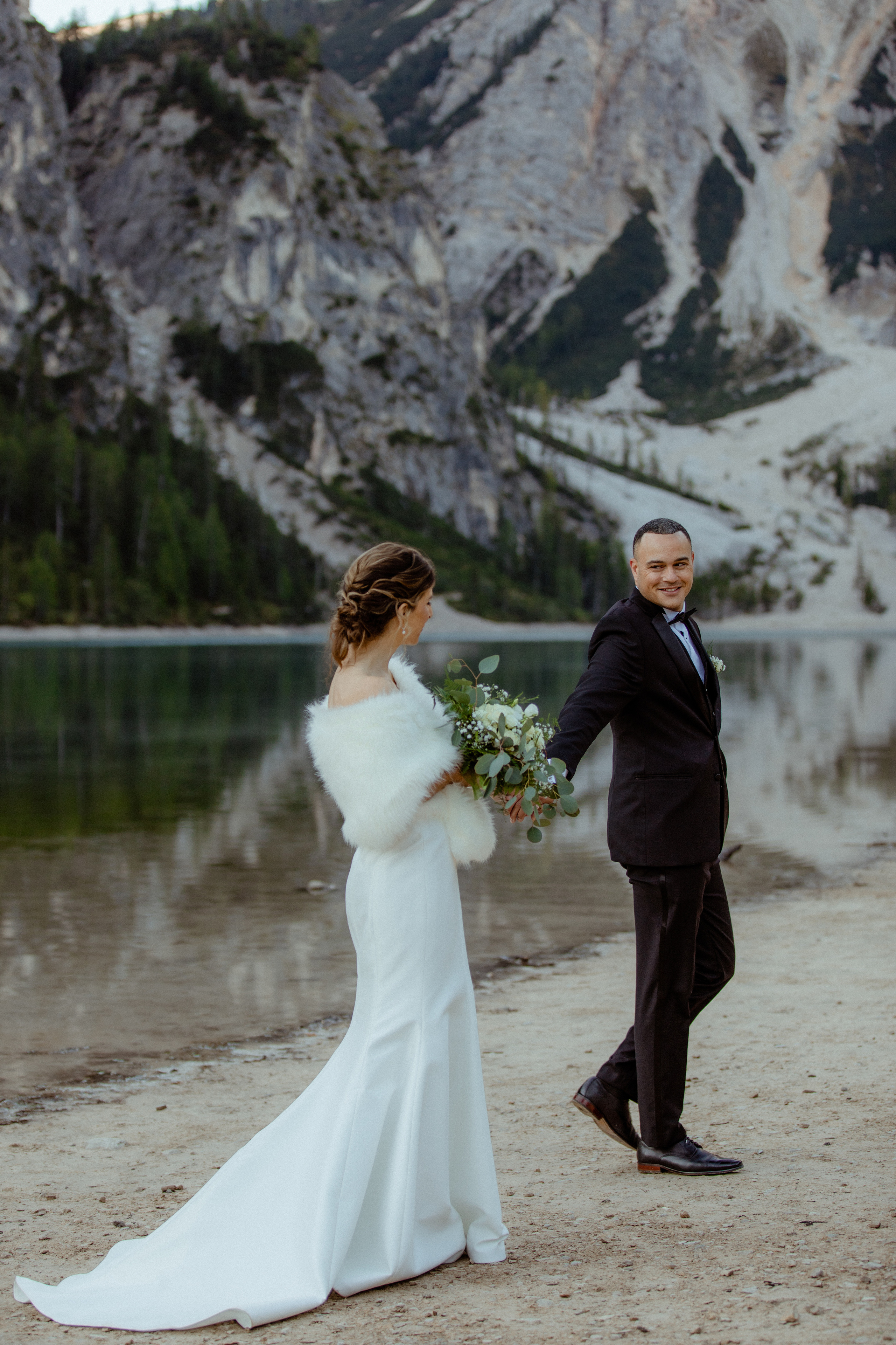 Sunrise Dolomites Elopement. Iceland elopement photographer & videographer