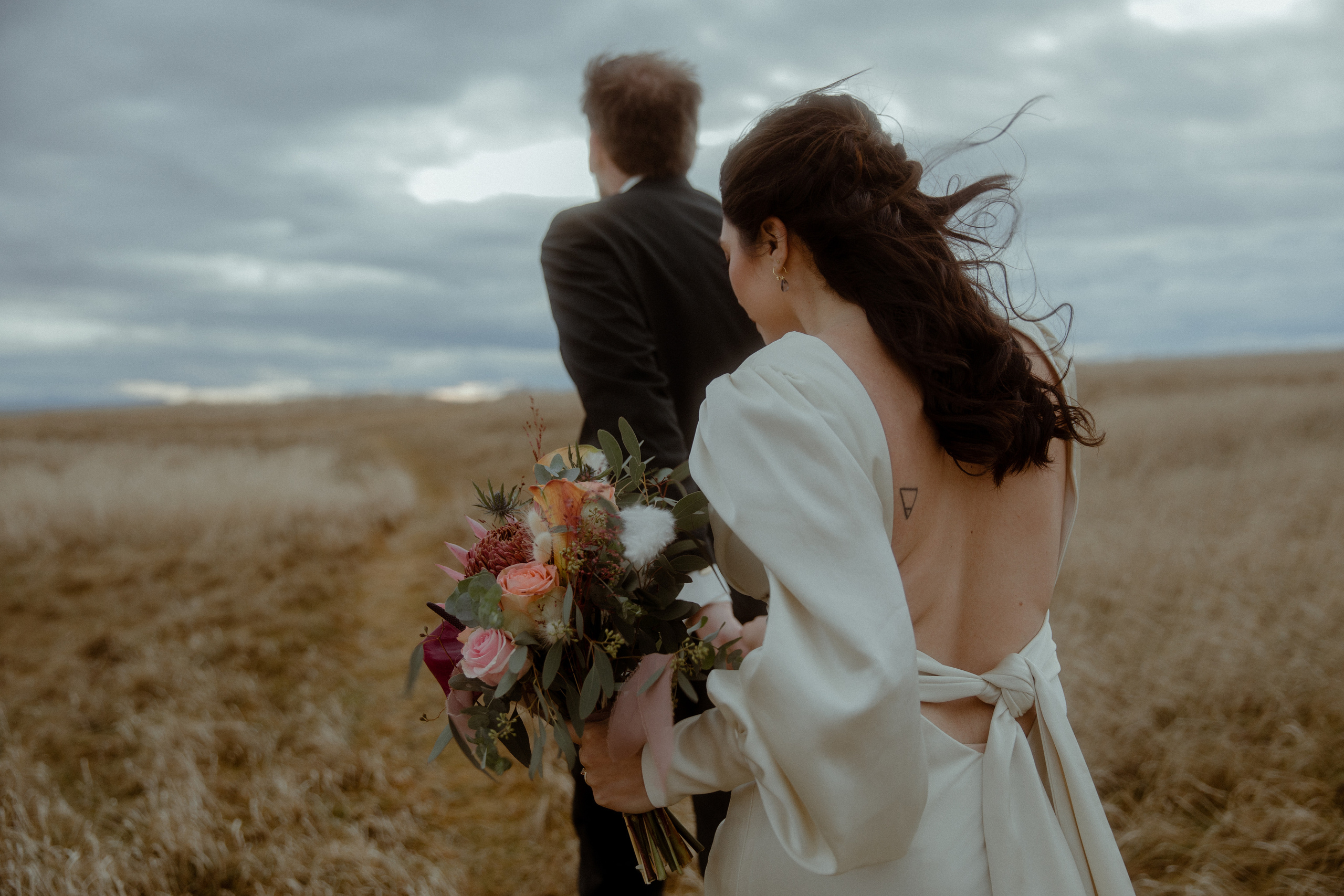 Elopement at Snaefellsnes Iceland | Wedding photos with Icelandic horses. Iceland elopement photographer & videographer