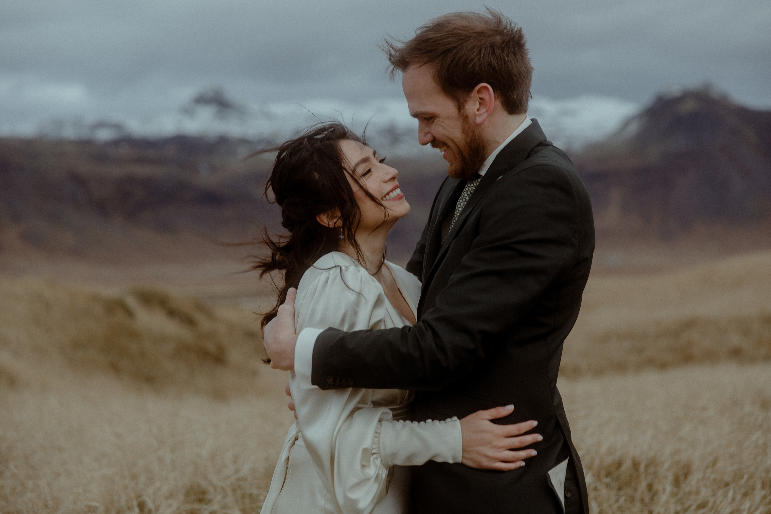 Elopement at Snaefellsnes Iceland | Wedding photos with Icelandic horses. Iceland elopement photographer & videographer