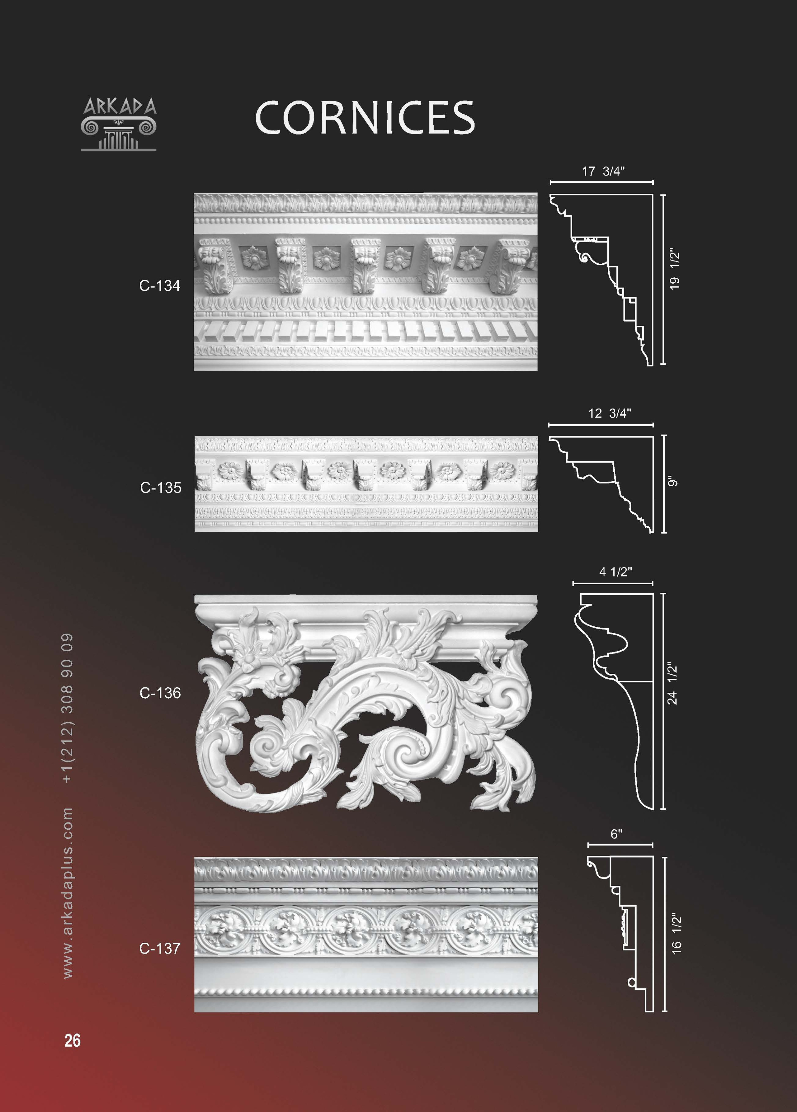 Catalog pages. Plaster molding