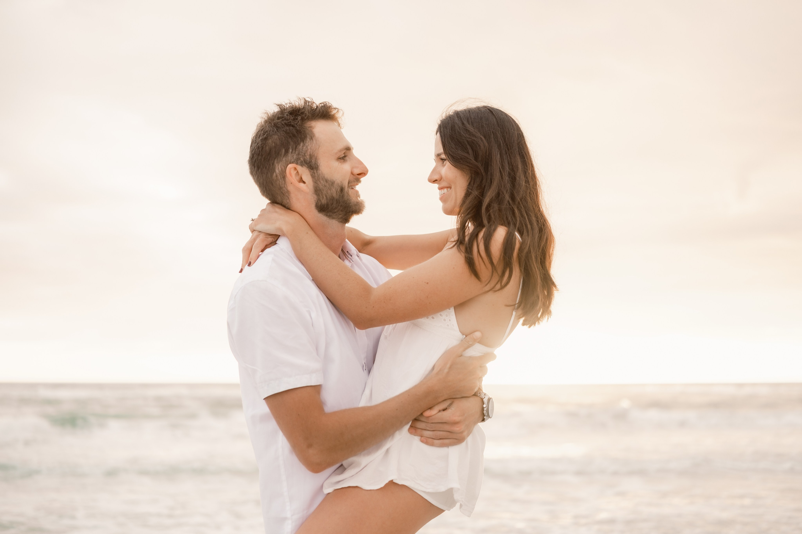 Engagement sunset photoshoot on the beach in Sarasota Florida