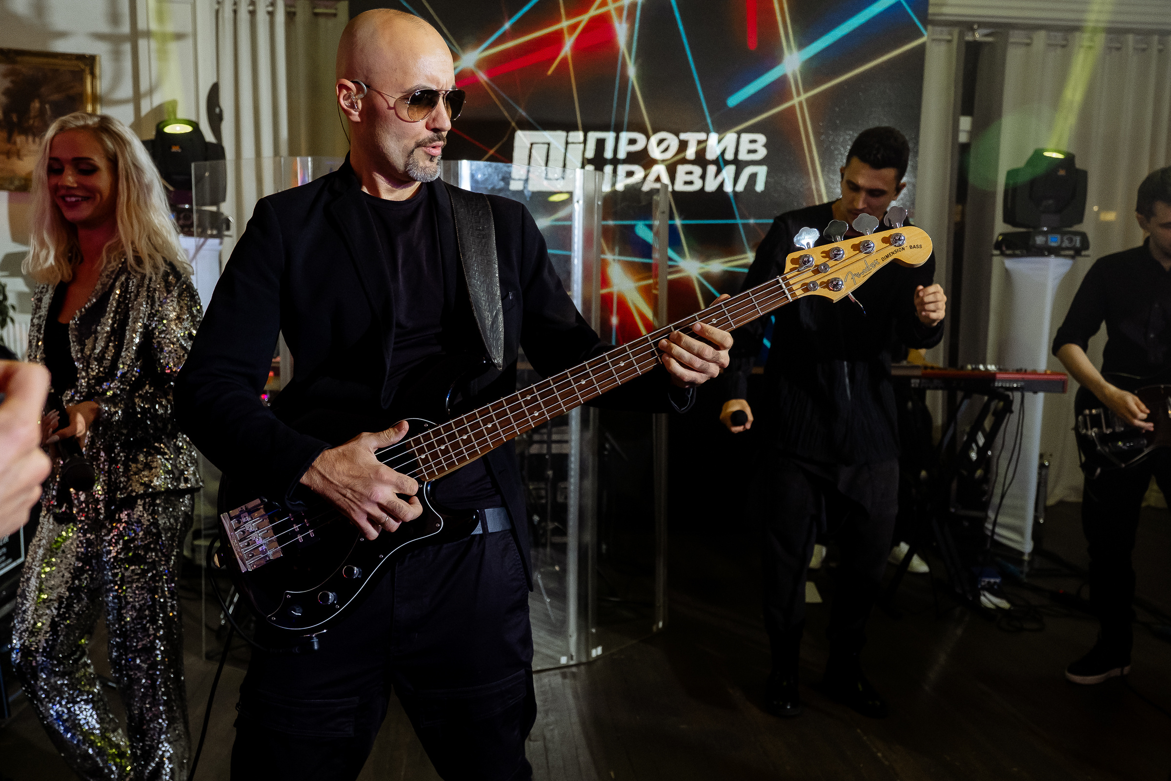 Band at reception, by Tanya Bodgan, St Ives wedding photography.