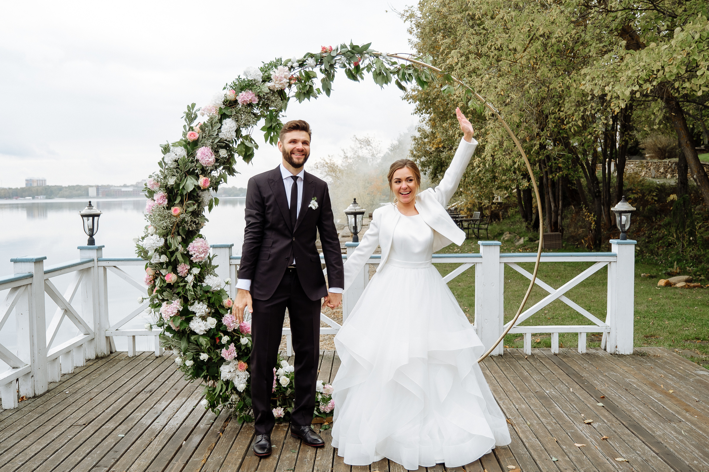 Bride’s ceremony smile, by Tanya Bodgan, Bude wedding photographer.