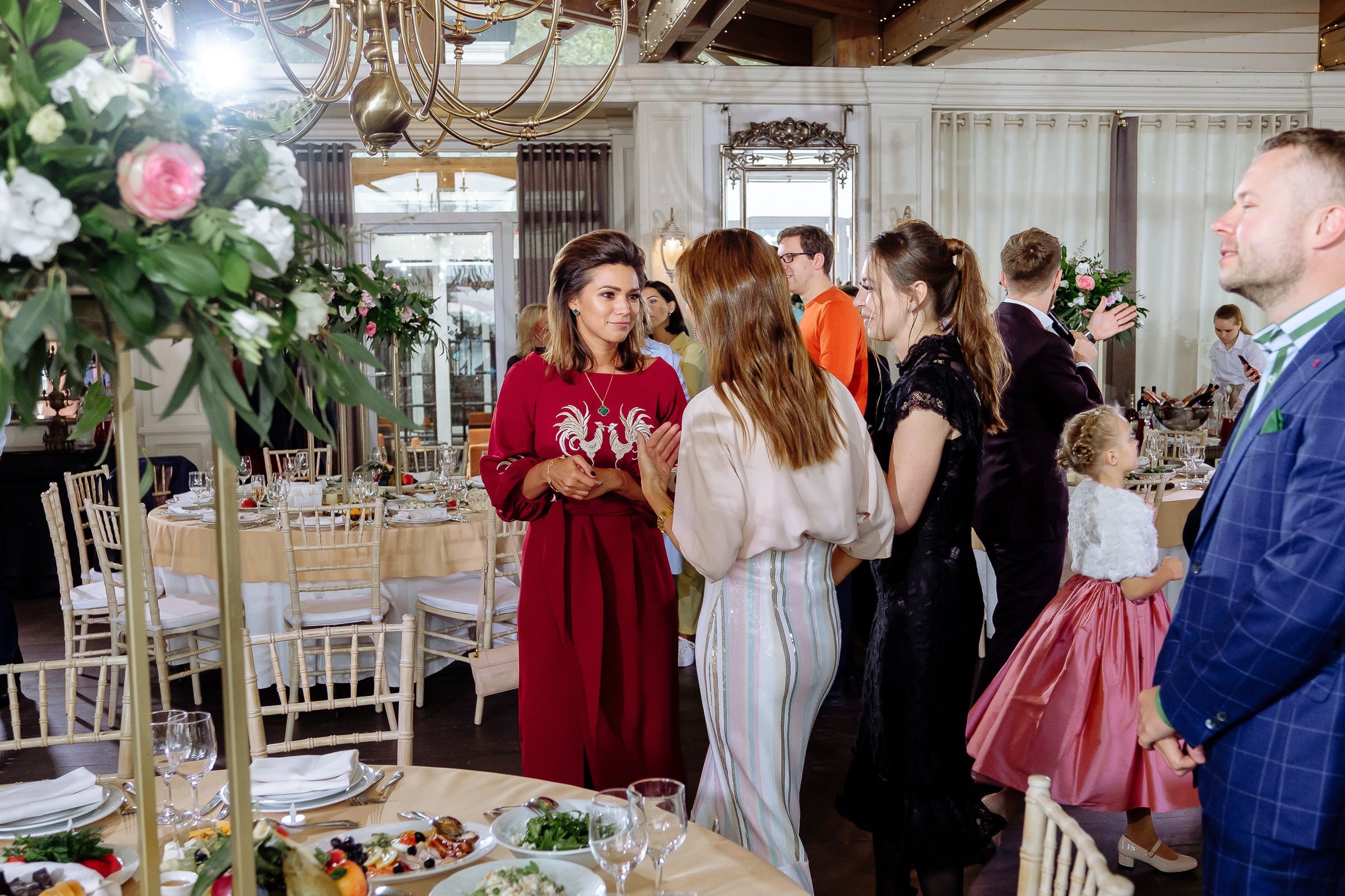 Guests at reception, by Tanya Bodgan, Falmouth reportage wedding photographer.
