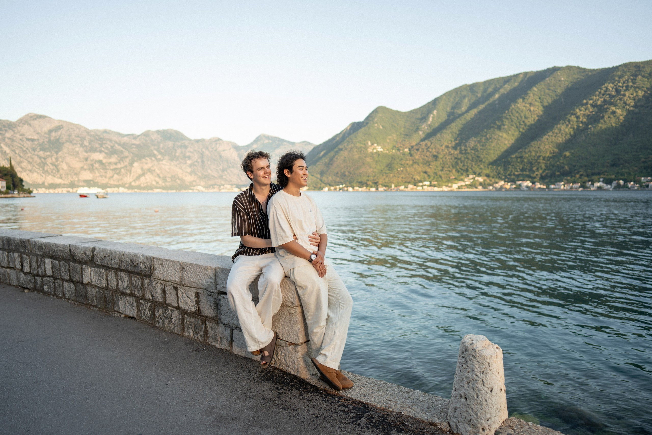 Perast Boat Proposal. Trouwfotograaf & videograaf in Montenegro | Maria & Vasilii