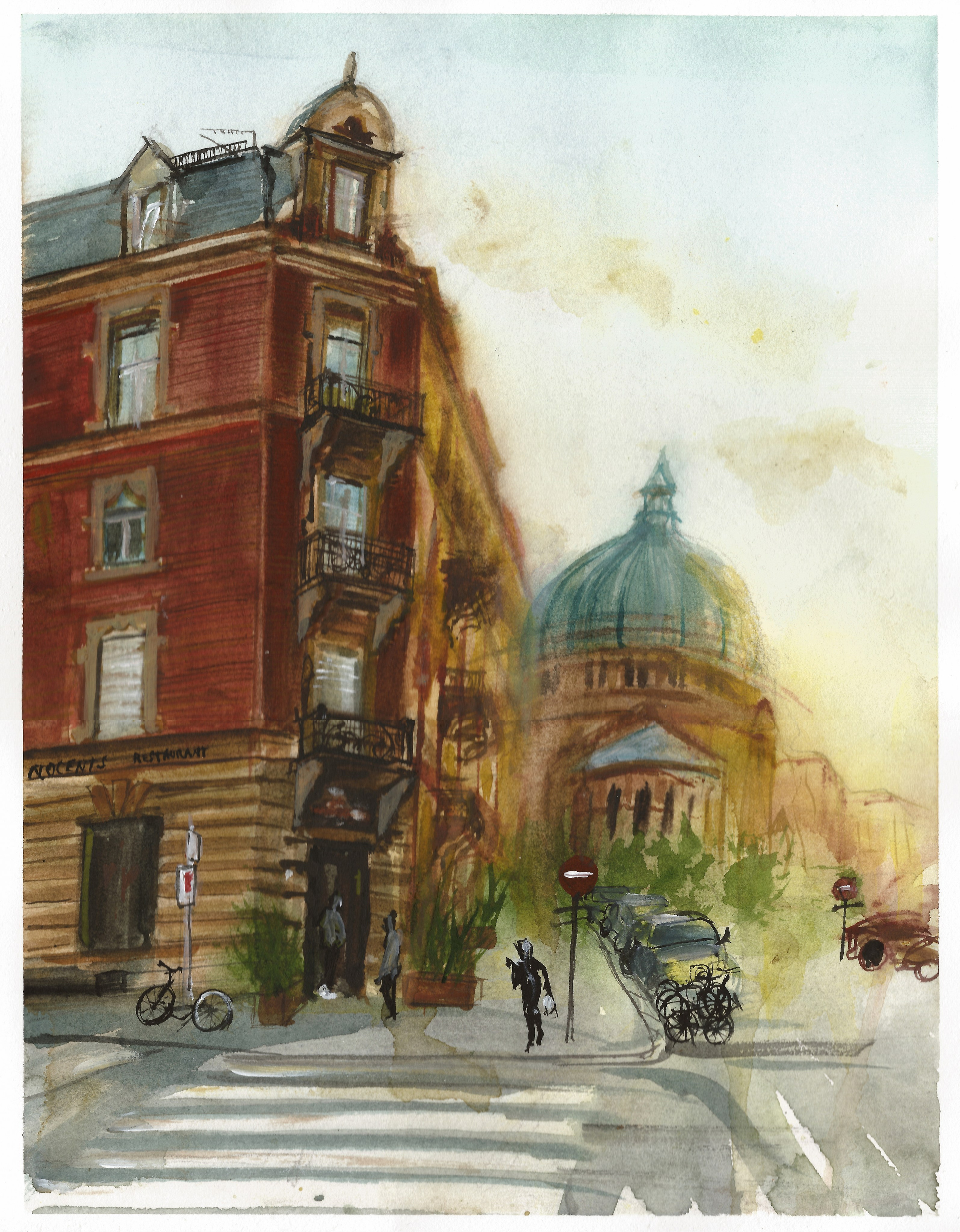 Urban views. Angelina Sorokopud. Artist in Strasbourg