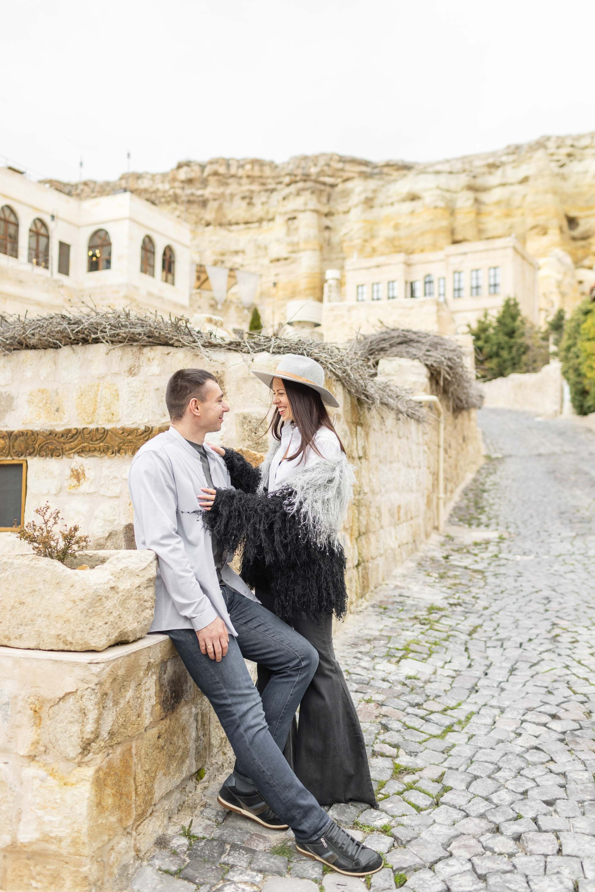 Stylish Photoshoot in the Charming Streets and Valleys of Cappadocia. Julia Ganch I Fashion Wedding Photography I Cappadocia Turkey