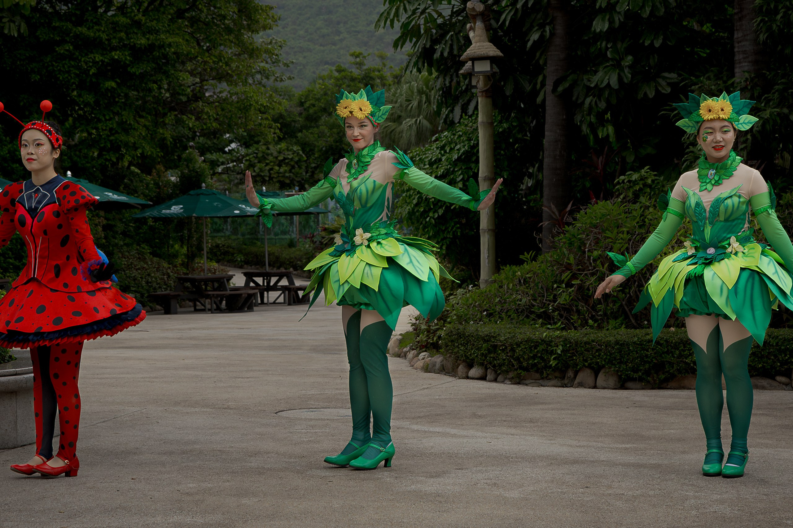 Dance team ocean kingdoom flowers