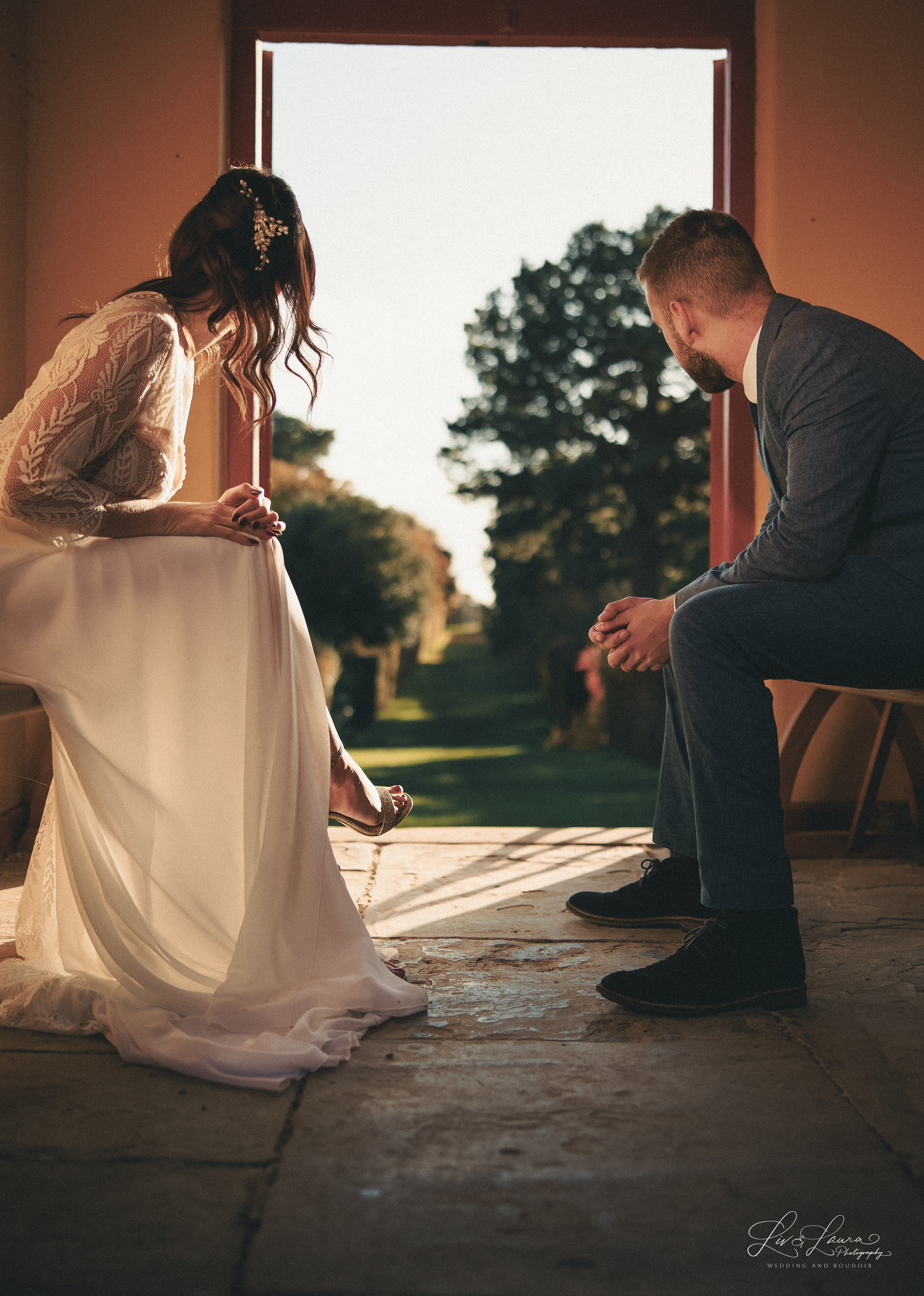 Amy and Dom. Wedding and boudoir photography by Liv and Laura