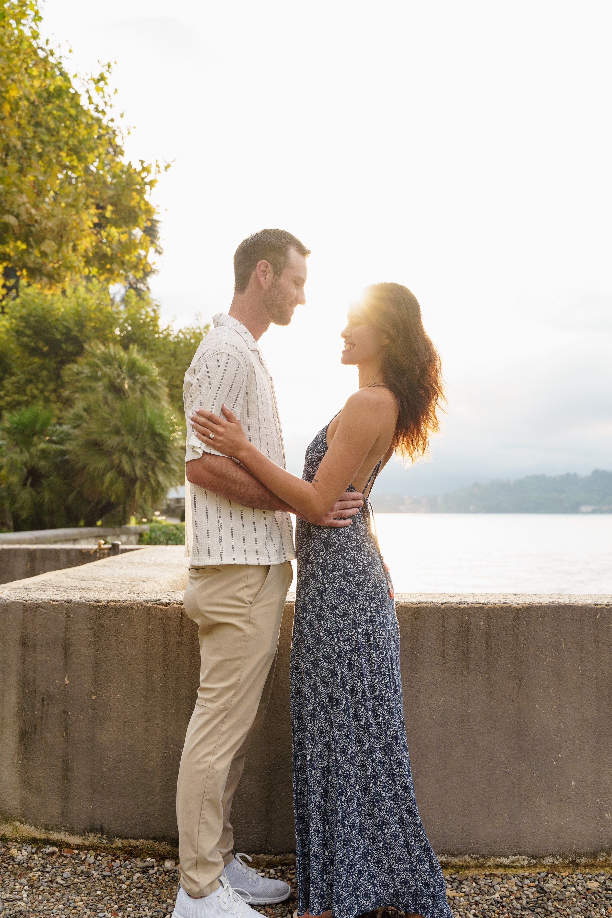 Sunrise Secret Proposal Lake Como. Proposal Photographer in Lake Como