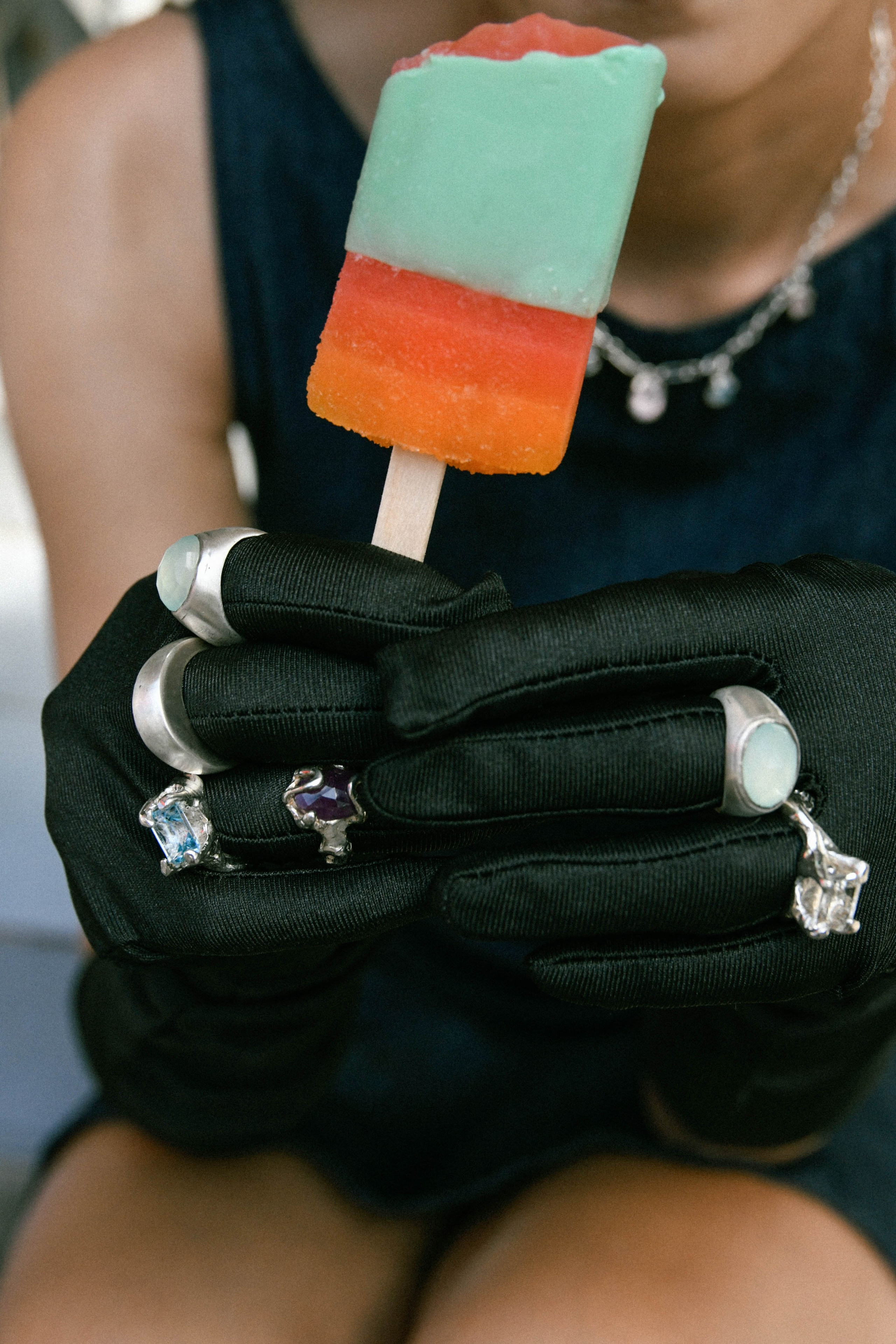 Street for Wiktoria Tao jewelry. Stylist