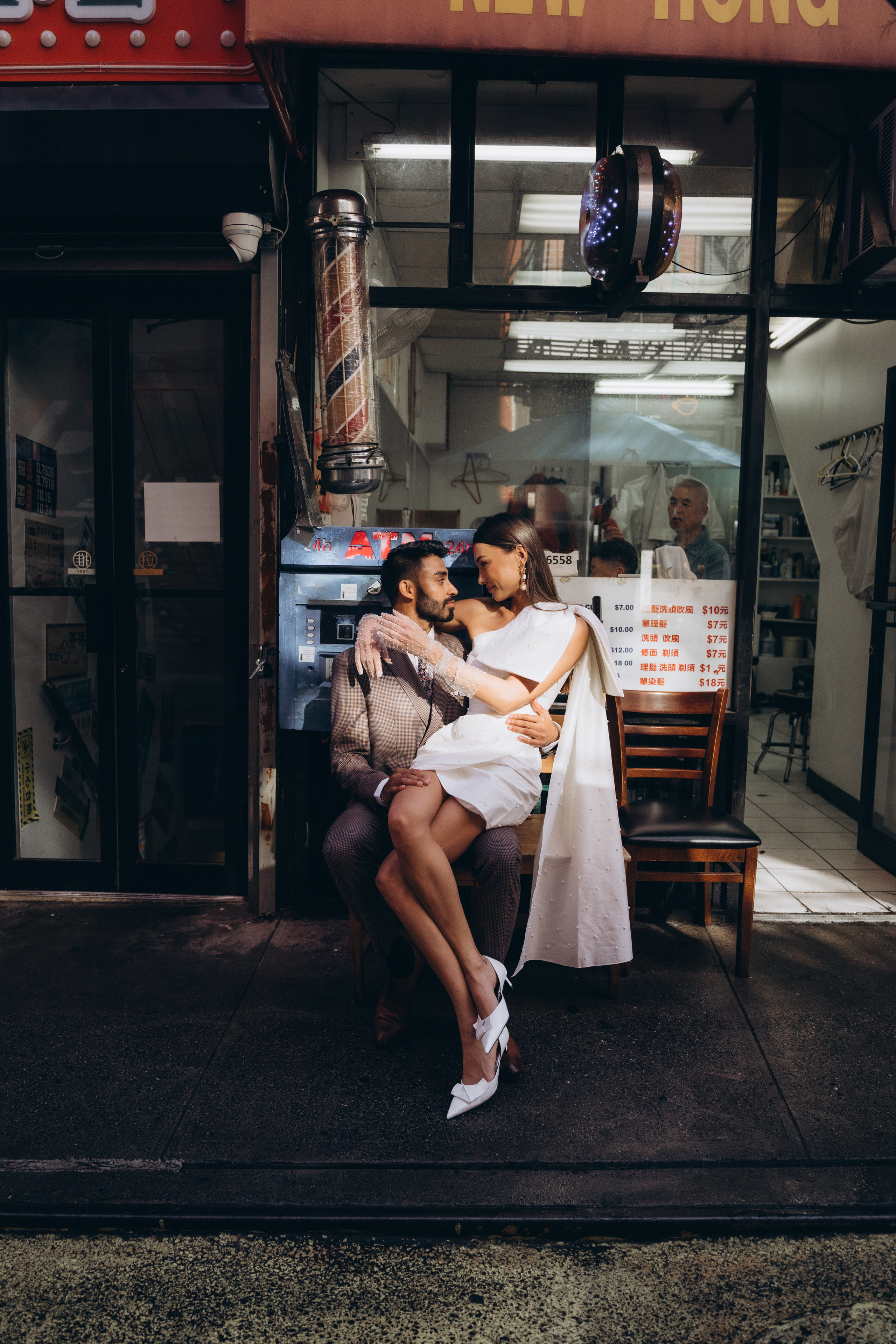Sabrina and Pranav’s Stylish Chinatown Engagement Session. Wedding photographer and videographer New York | New Jersey