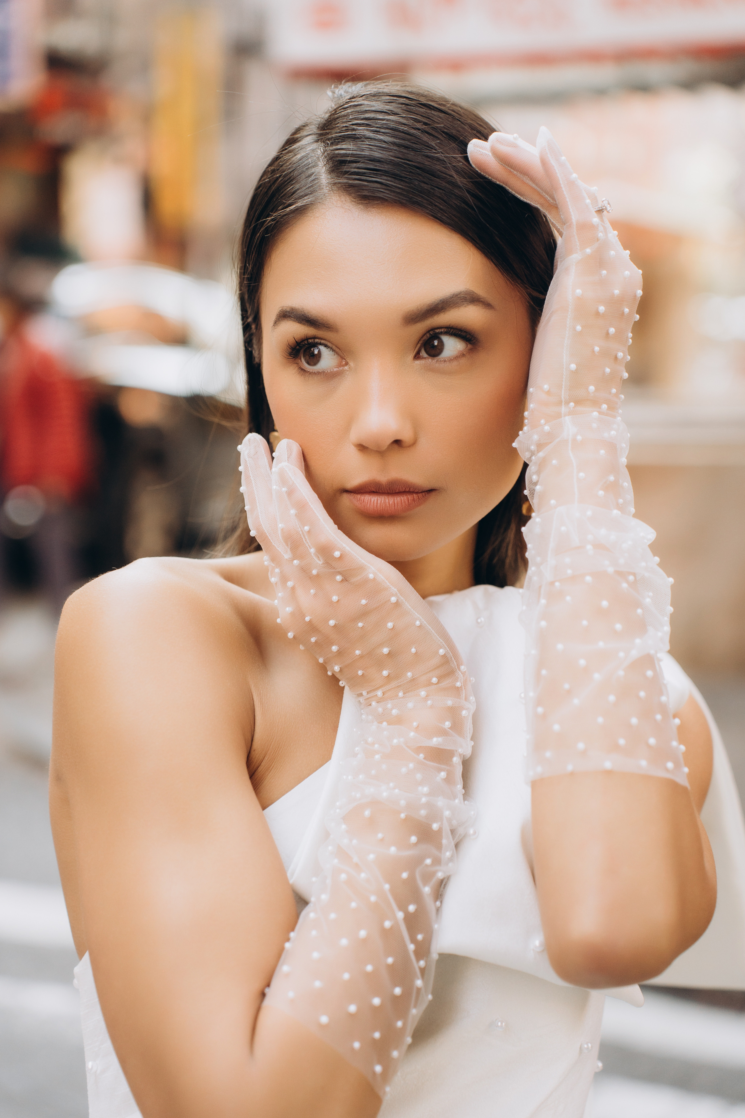 Sabrina and Pranav’s Stylish Chinatown Engagement Session. Wedding photographer and videographer New York | New Jersey