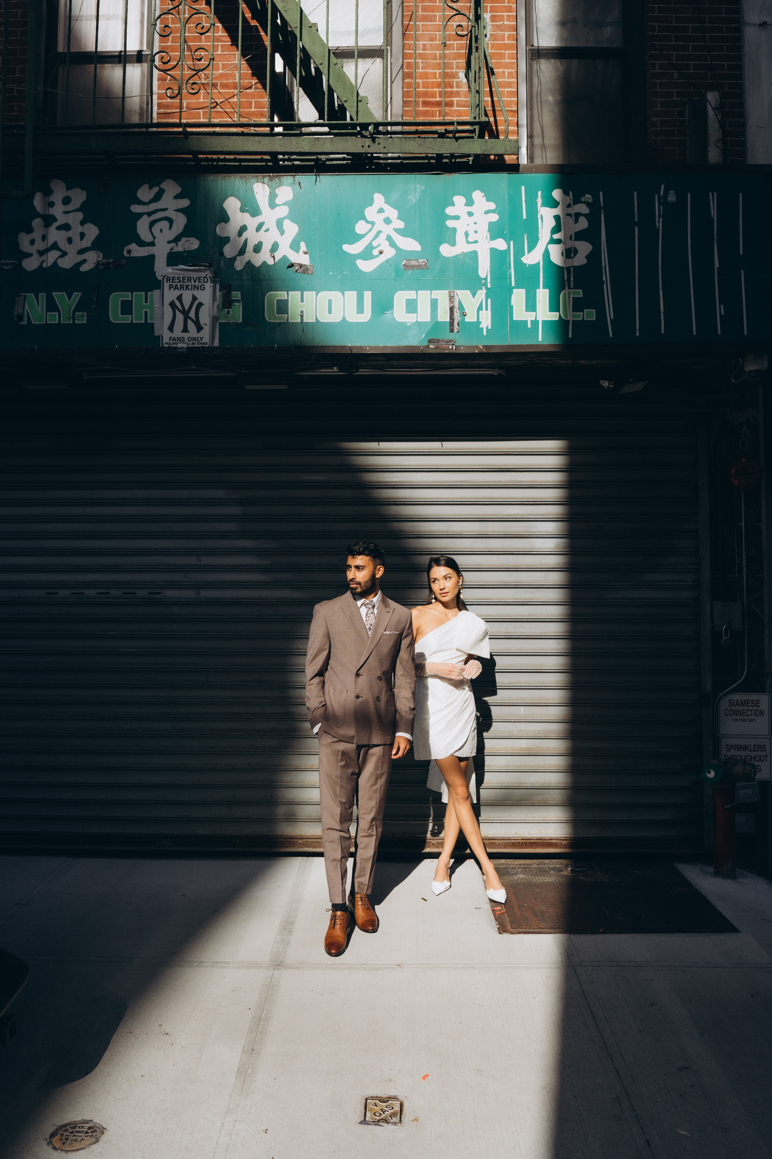 Sabrina and Pranav’s Stylish Chinatown Engagement Session. Wedding photographer and videographer New York | New Jersey