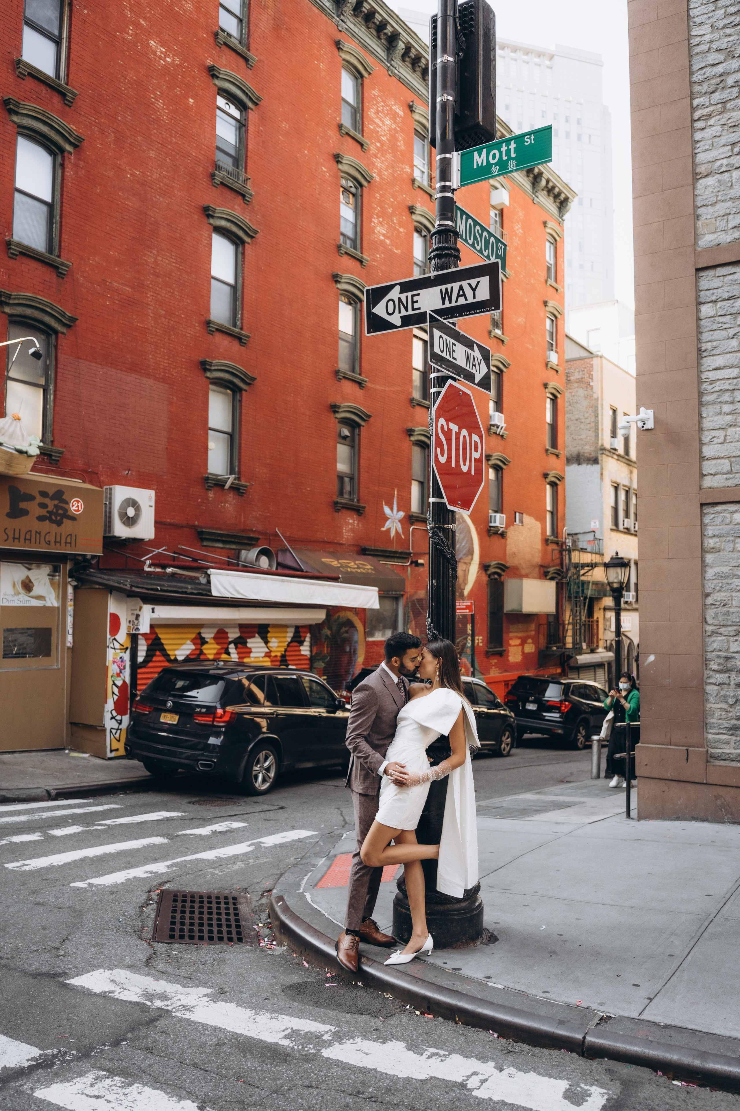 Sabrina and Pranav’s Stylish Chinatown Engagement Session. Wedding photographer and videographer New York | New Jersey