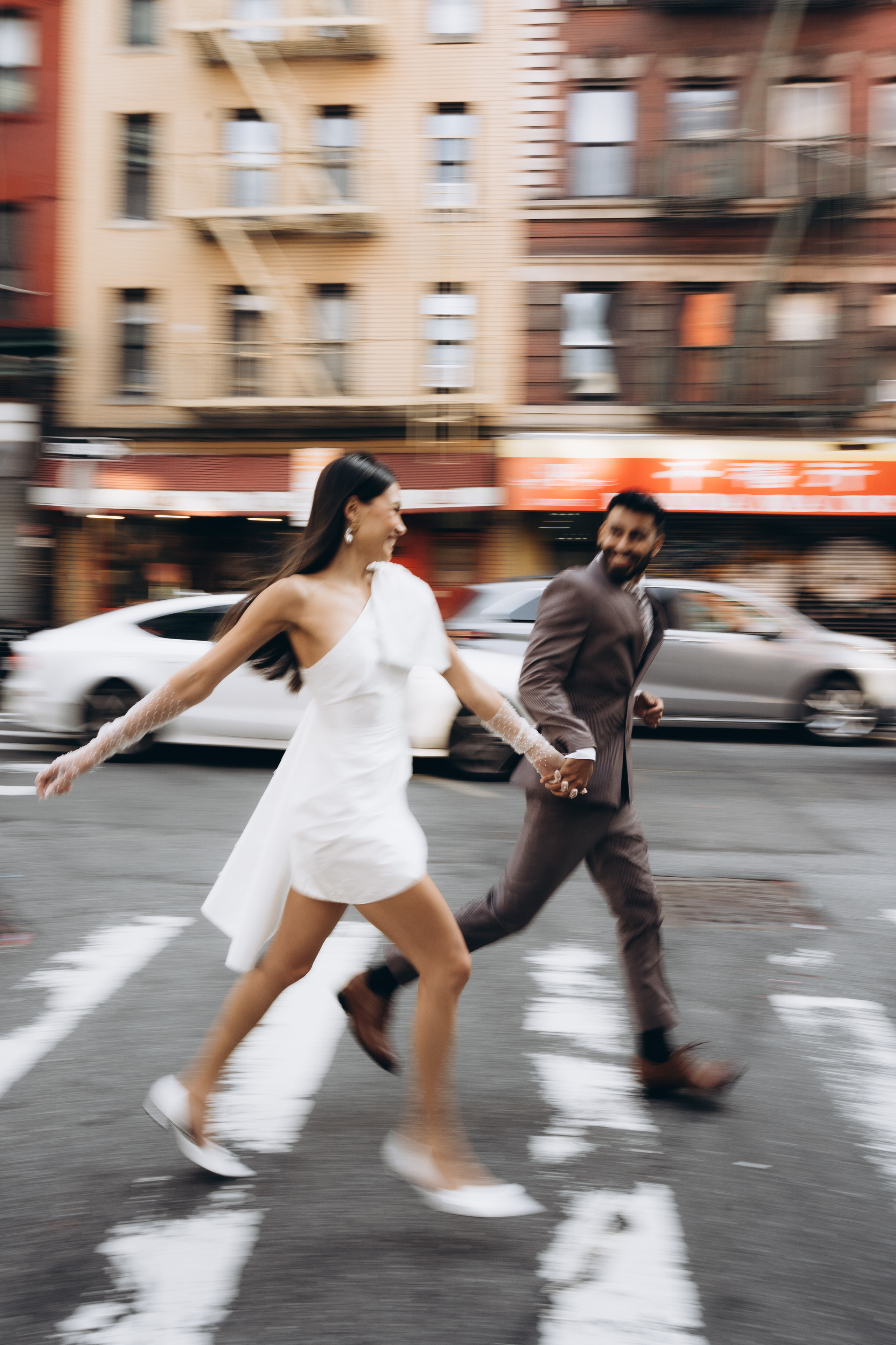 Sabrina and Pranav’s Stylish Chinatown Engagement Session. Wedding photographer and videographer New York | New Jersey