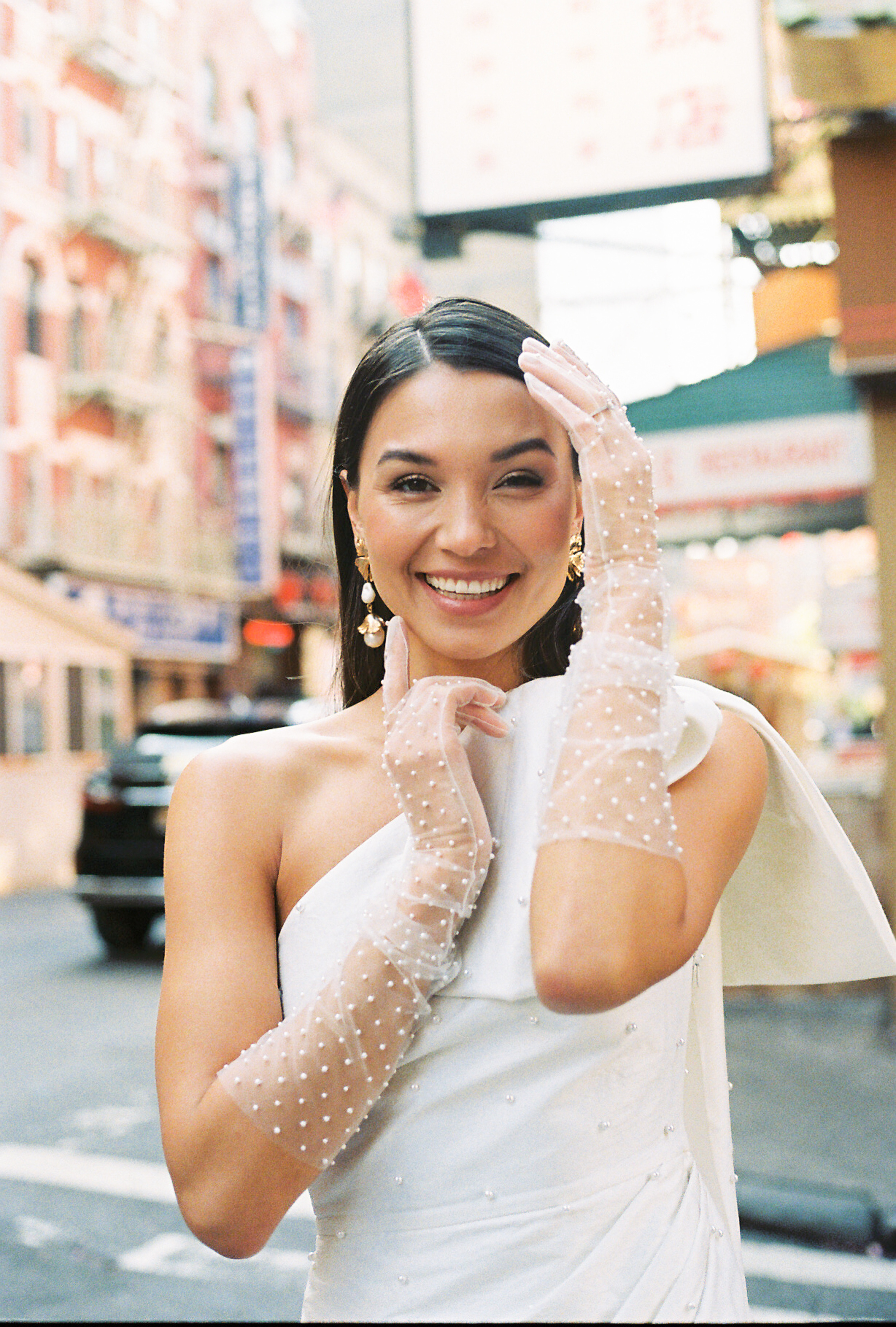 Sabrina and Pranav’s Stylish Chinatown Engagement Session. Wedding photographer and videographer New York | New Jersey