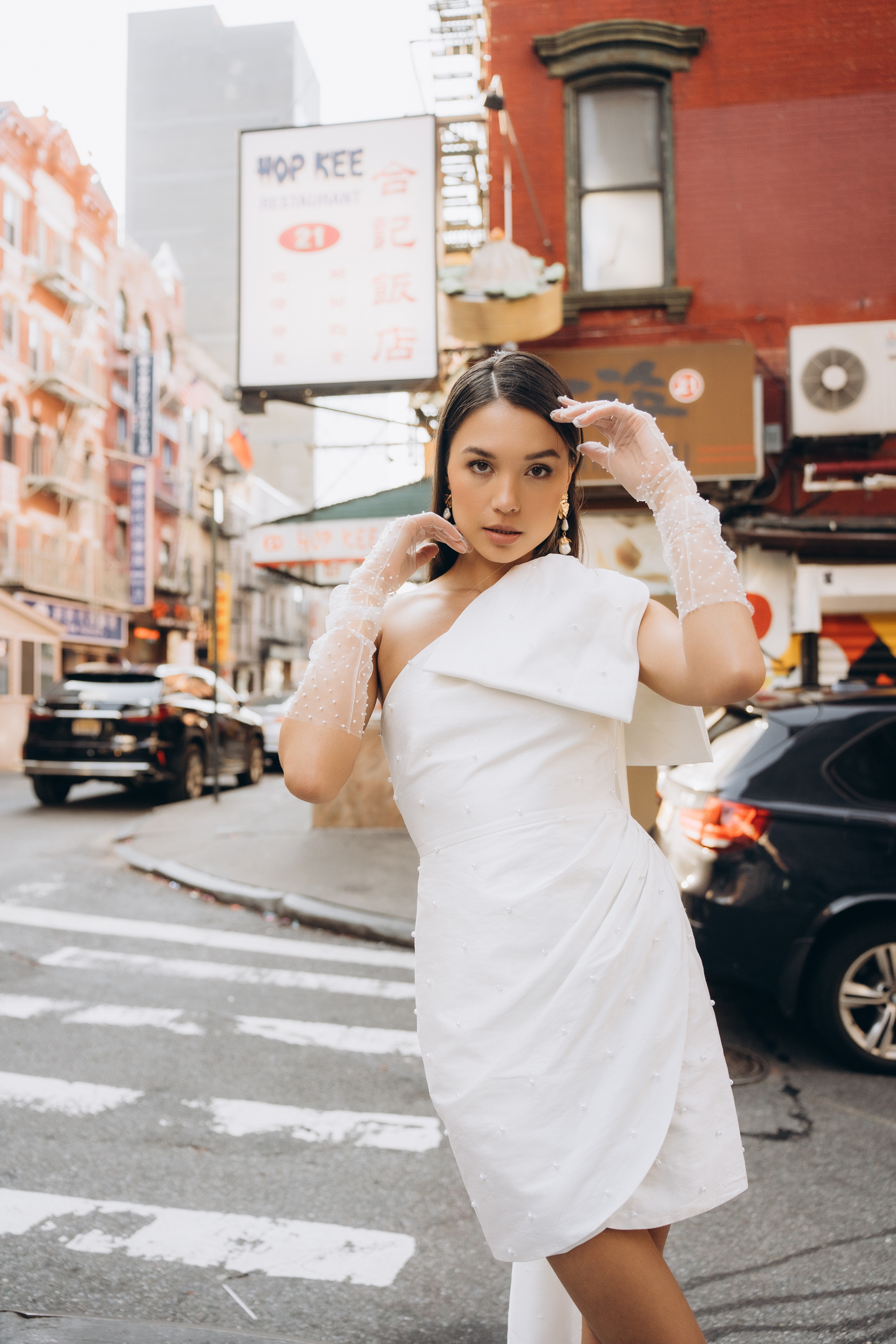 Sabrina and Pranav’s Stylish Chinatown Engagement Session. Wedding photographer and videographer New York | New Jersey