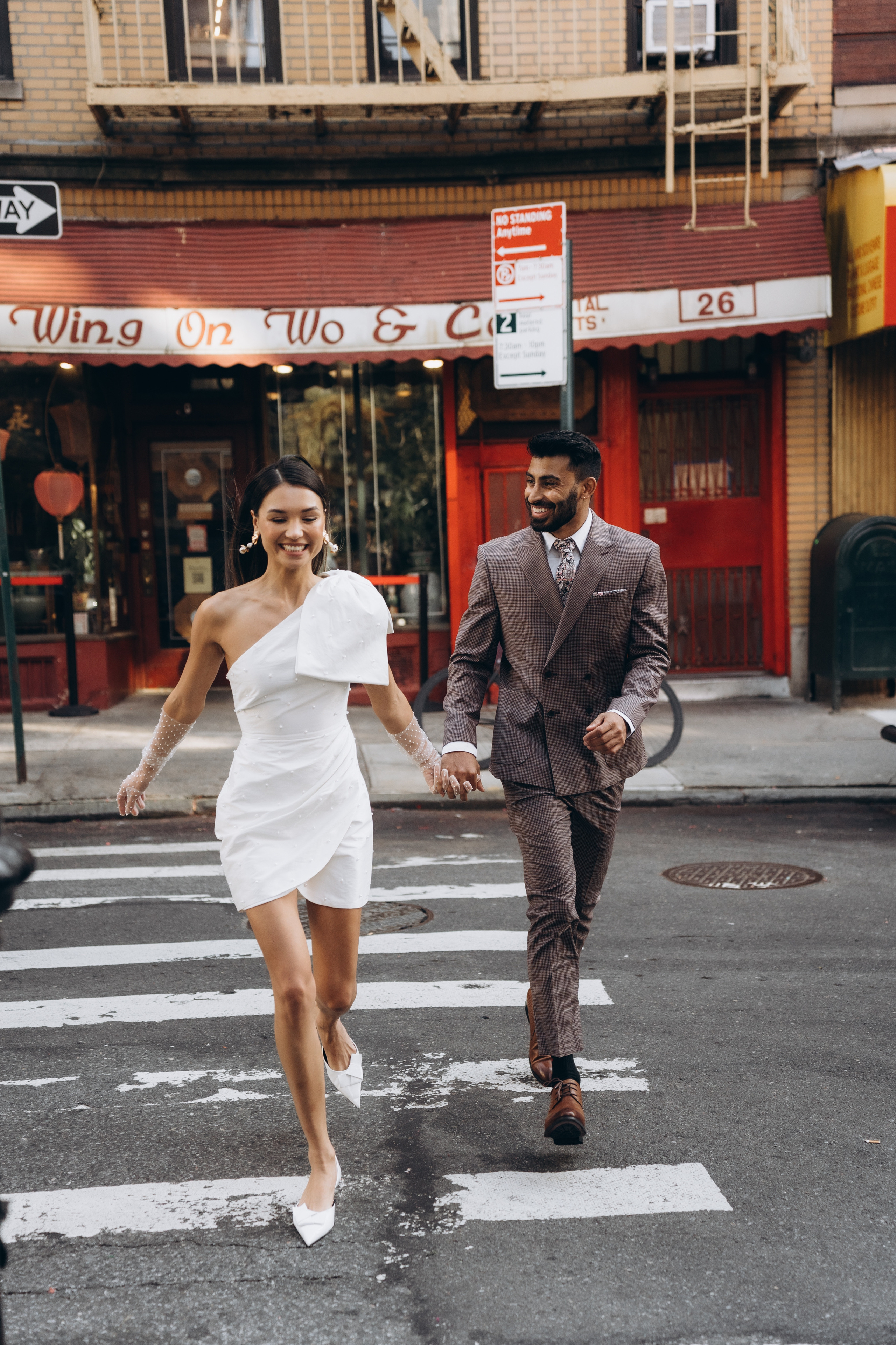 Sabrina and Pranav’s Stylish Chinatown Engagement Session. Wedding photographer and videographer New York | New Jersey