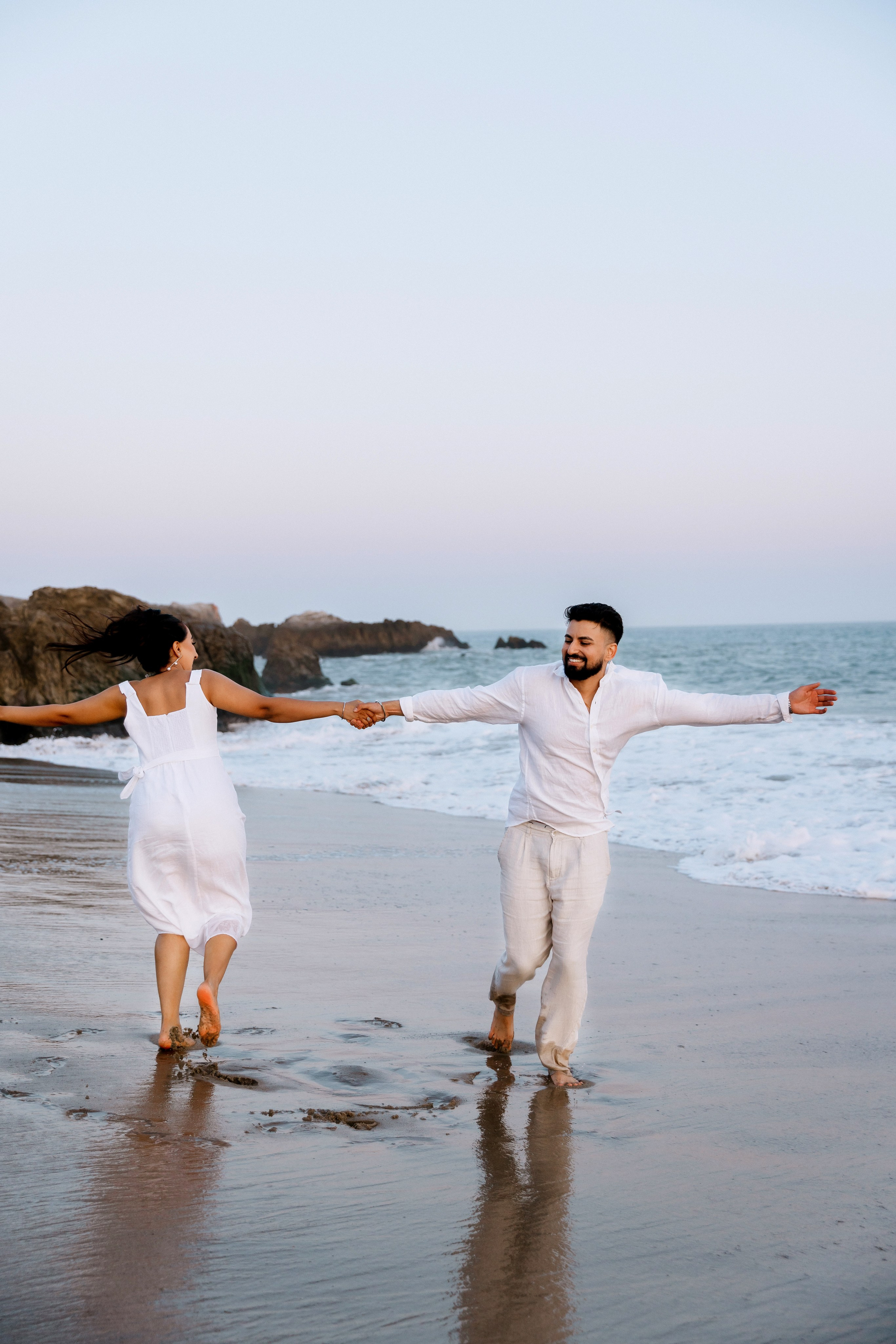 Engagement Photoshoot at Malibu Beach | Taya Frank. Southern California Family and Couple Photographer
