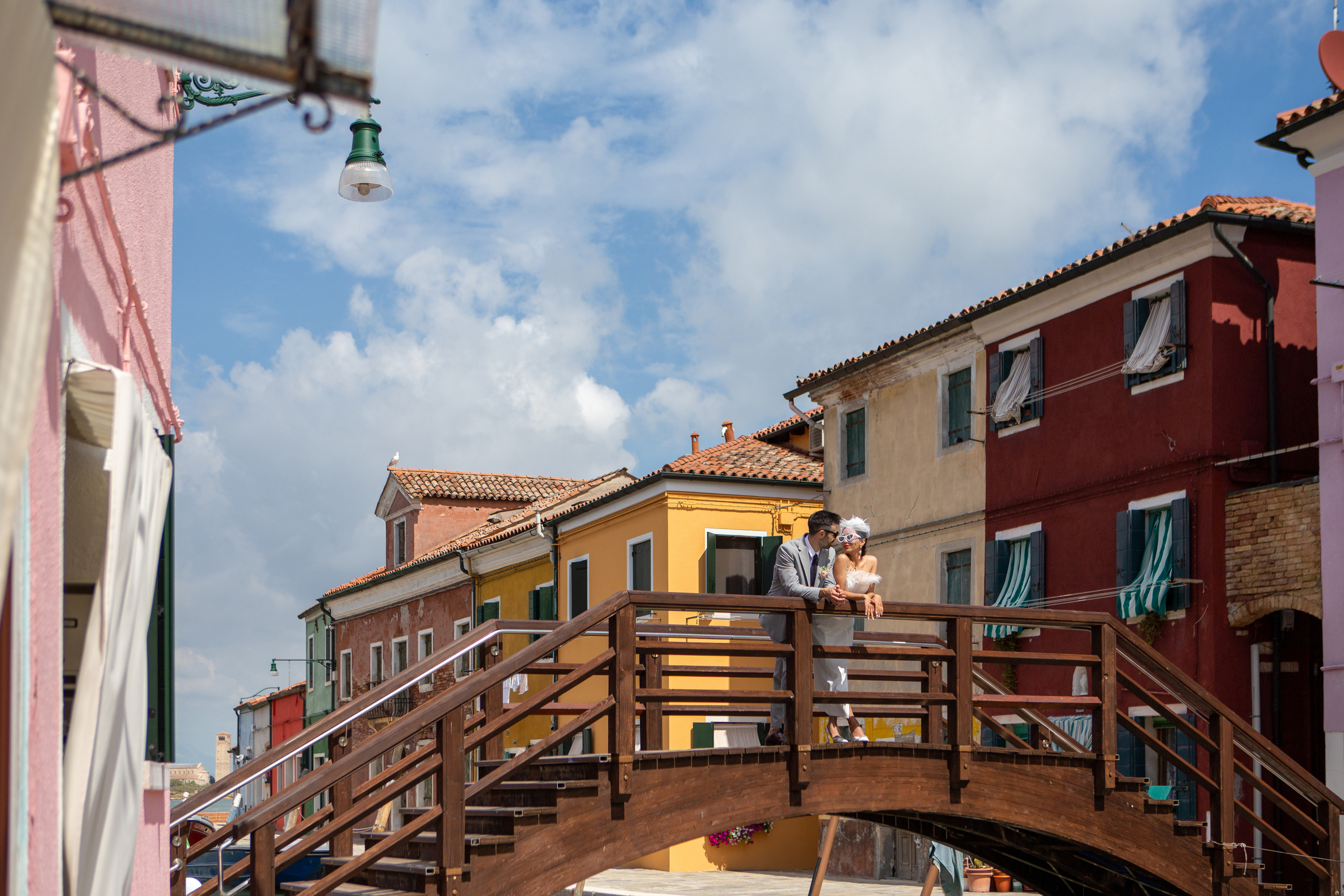 Colorful wedding on Burano
