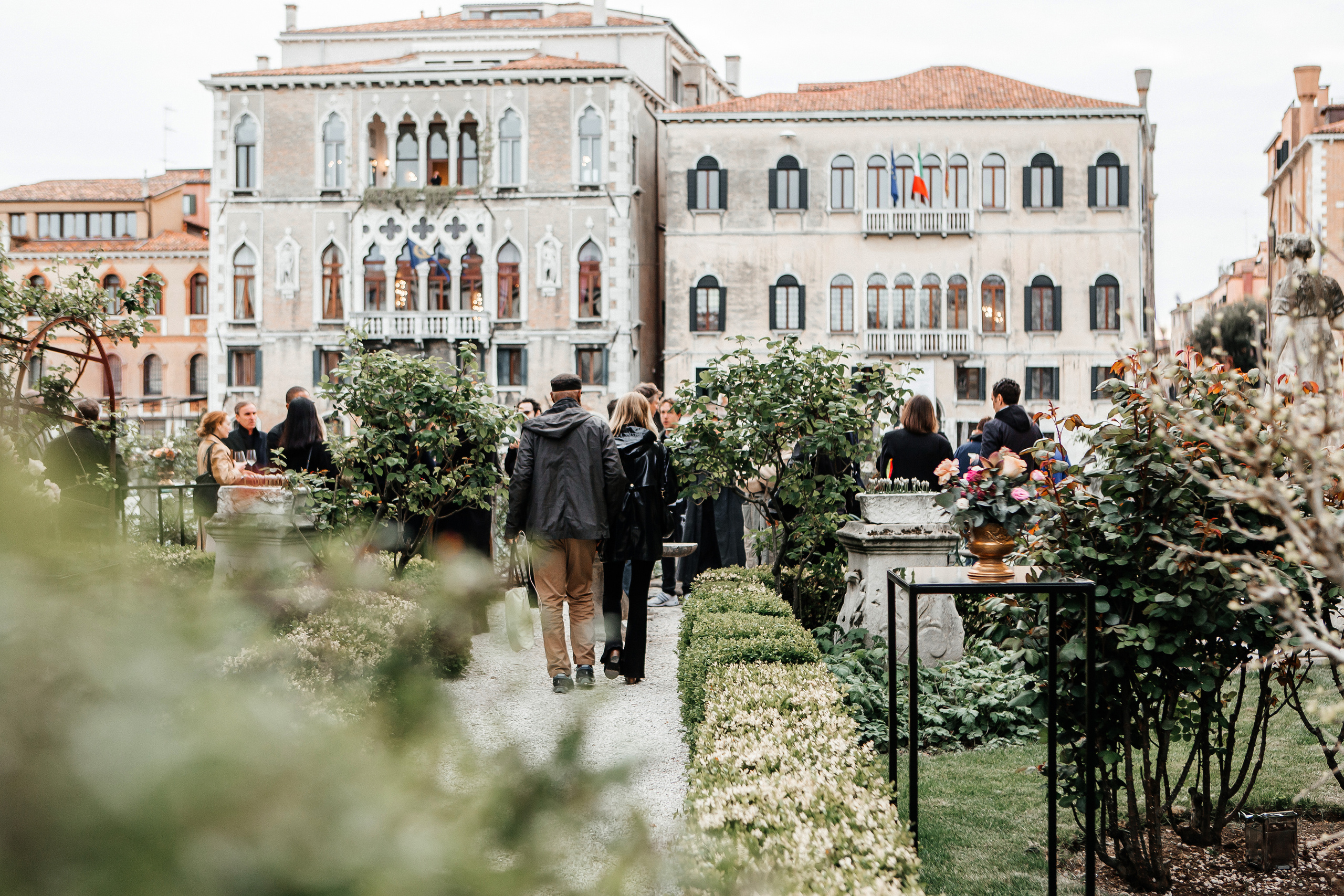 The wonderful party in the ancient palazzo of Venice