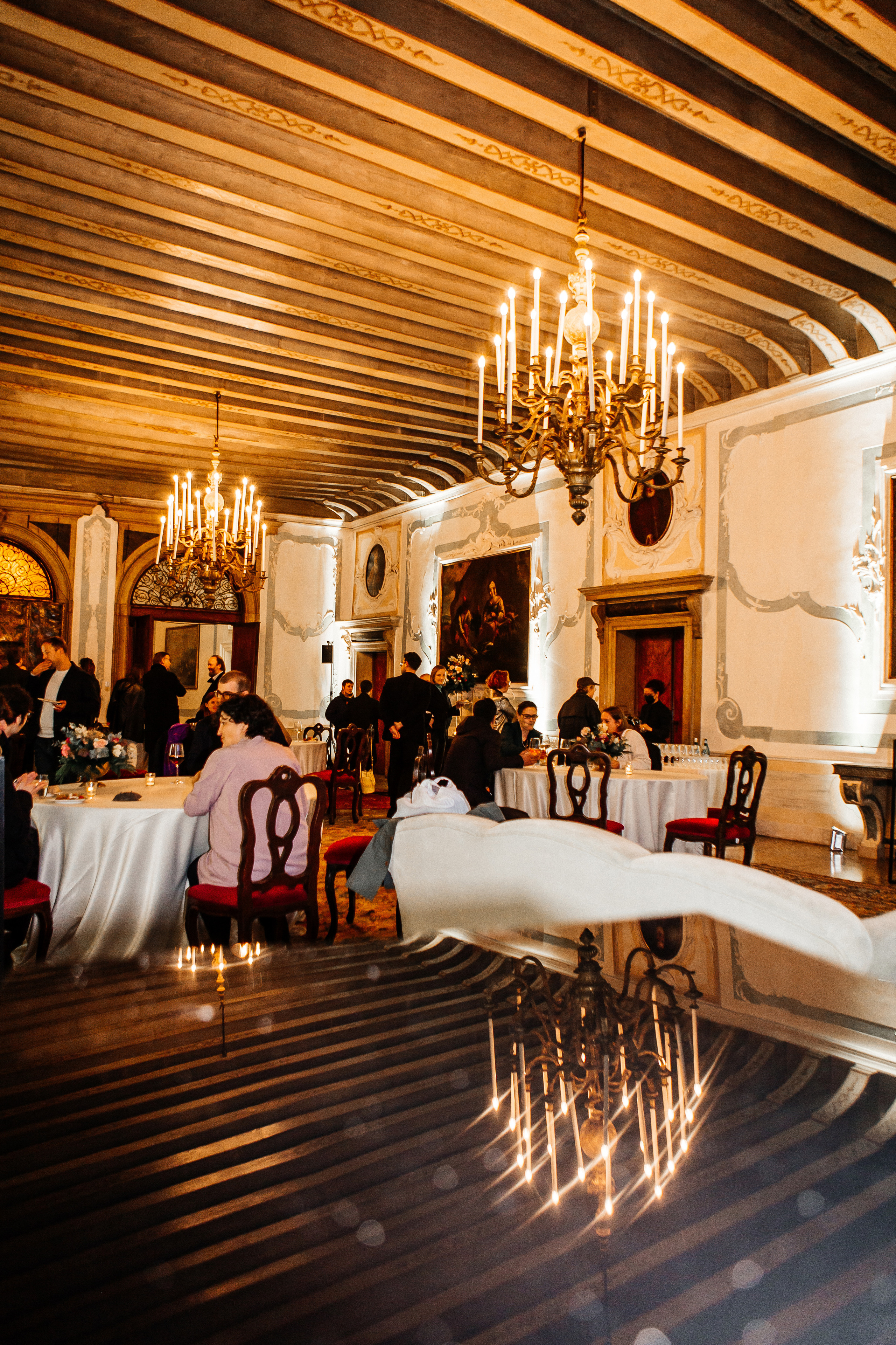 The wonderful party in the ancient palazzo of Venice