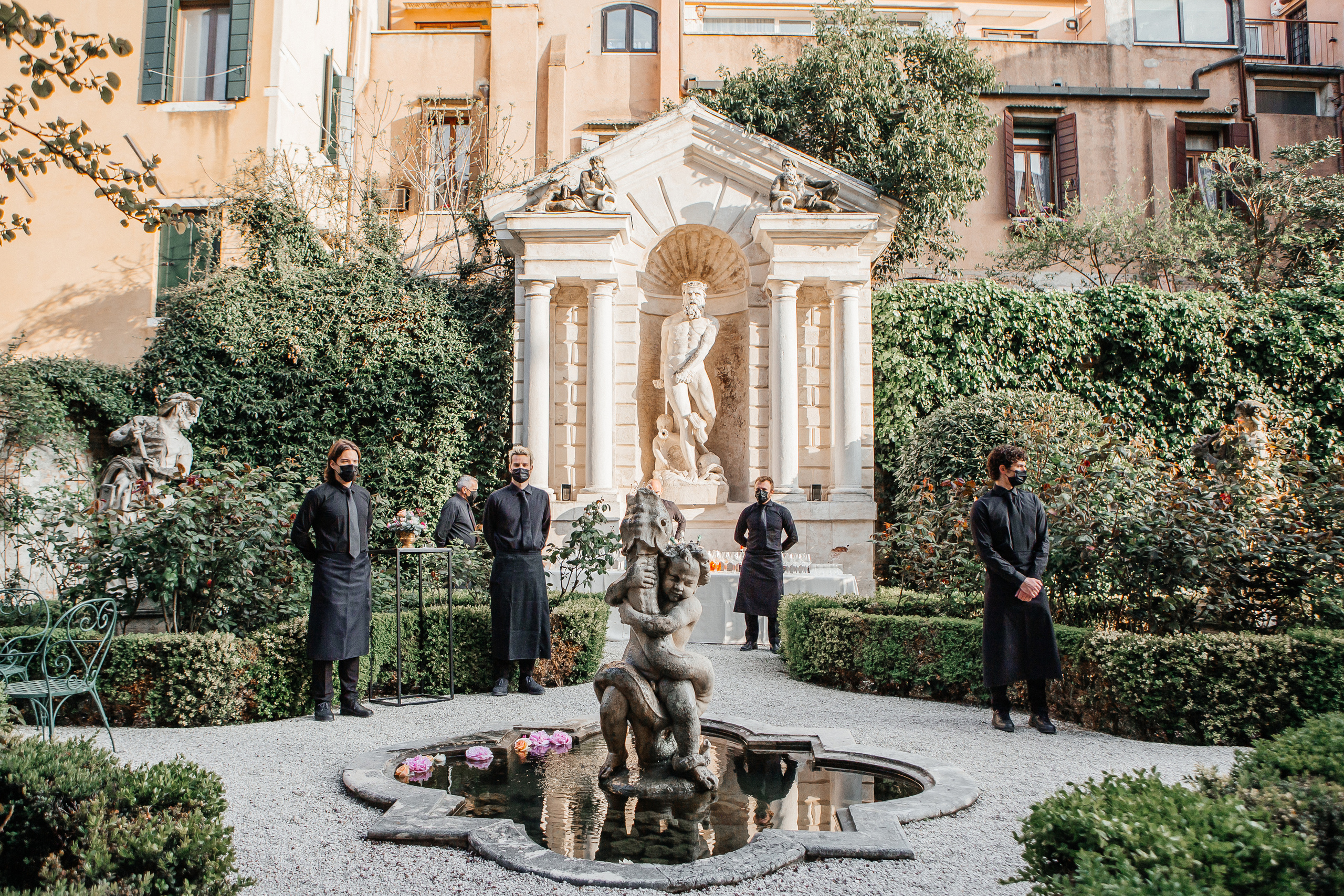 The wonderful party in the ancient palazzo of Venice