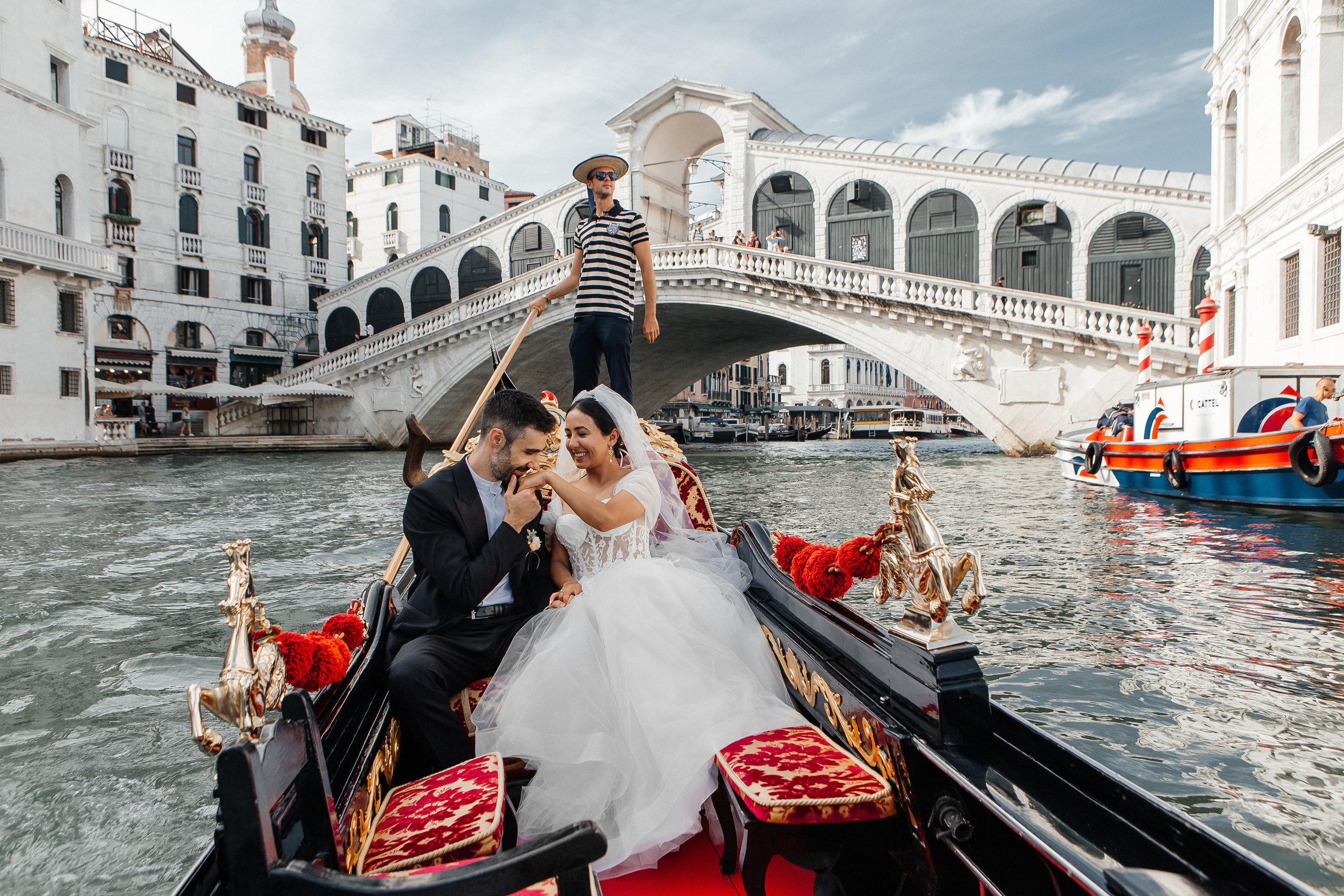 Colorful wedding on Burano