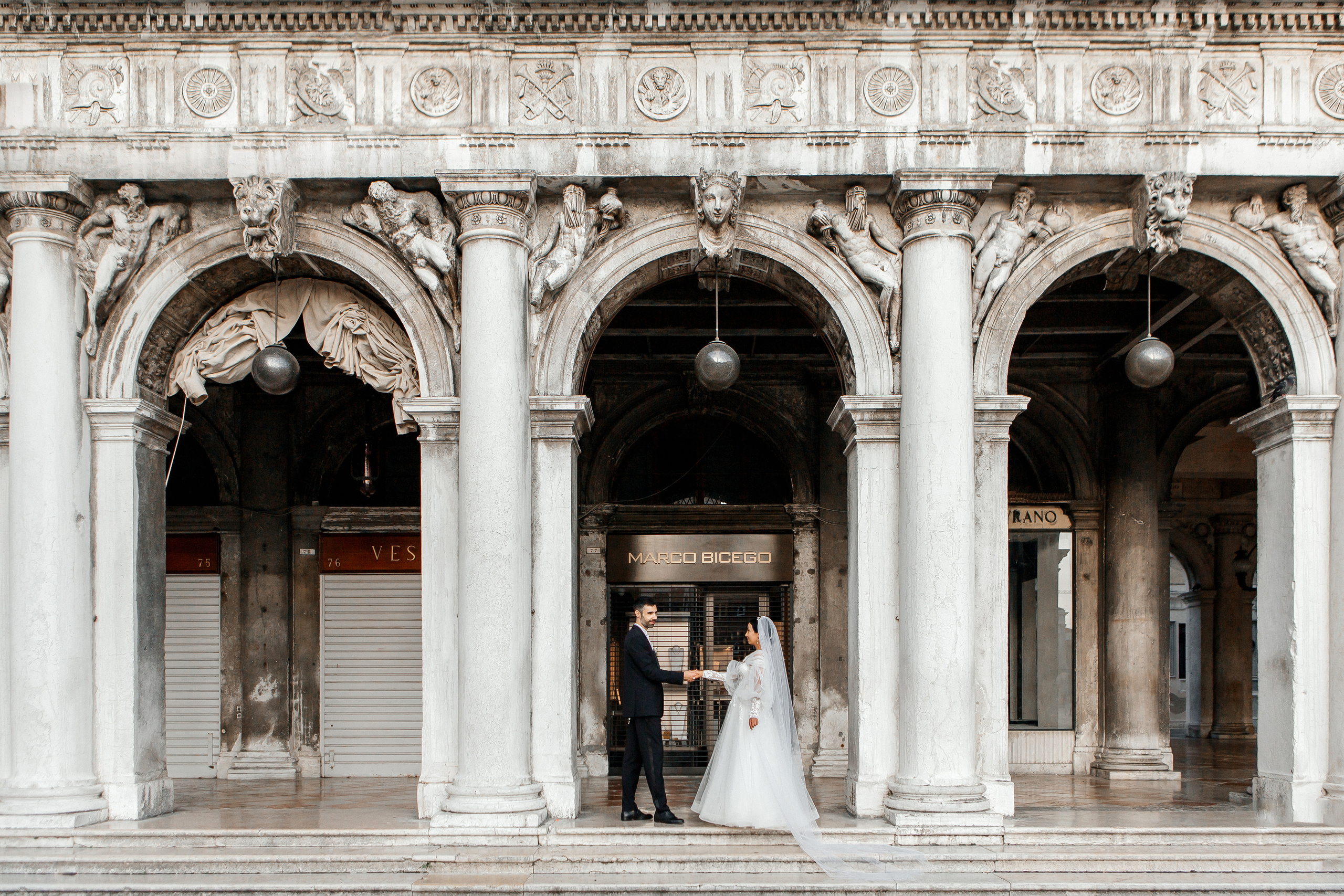 Colorful wedding on Burano