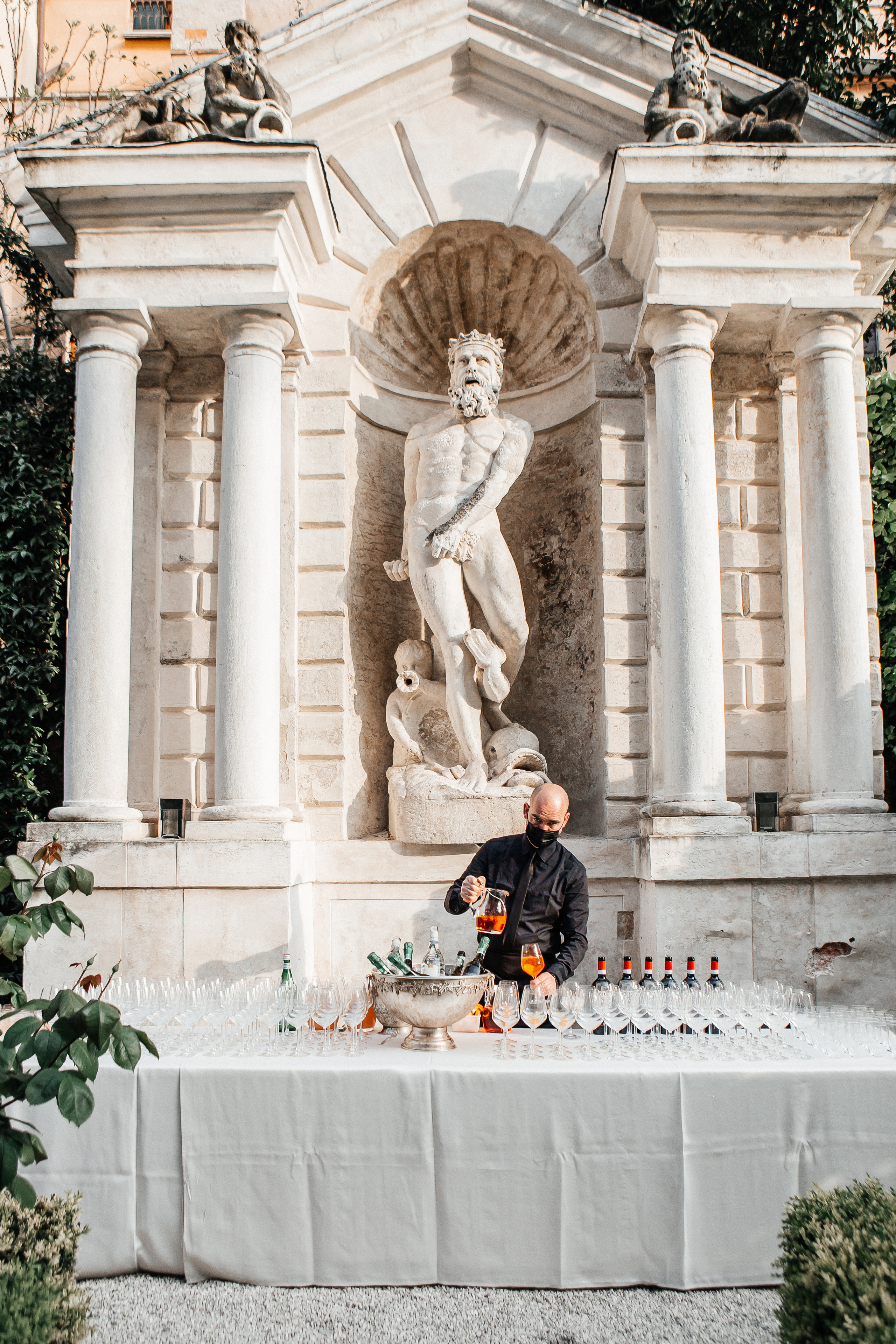 The wonderful party in the ancient palazzo of Venice