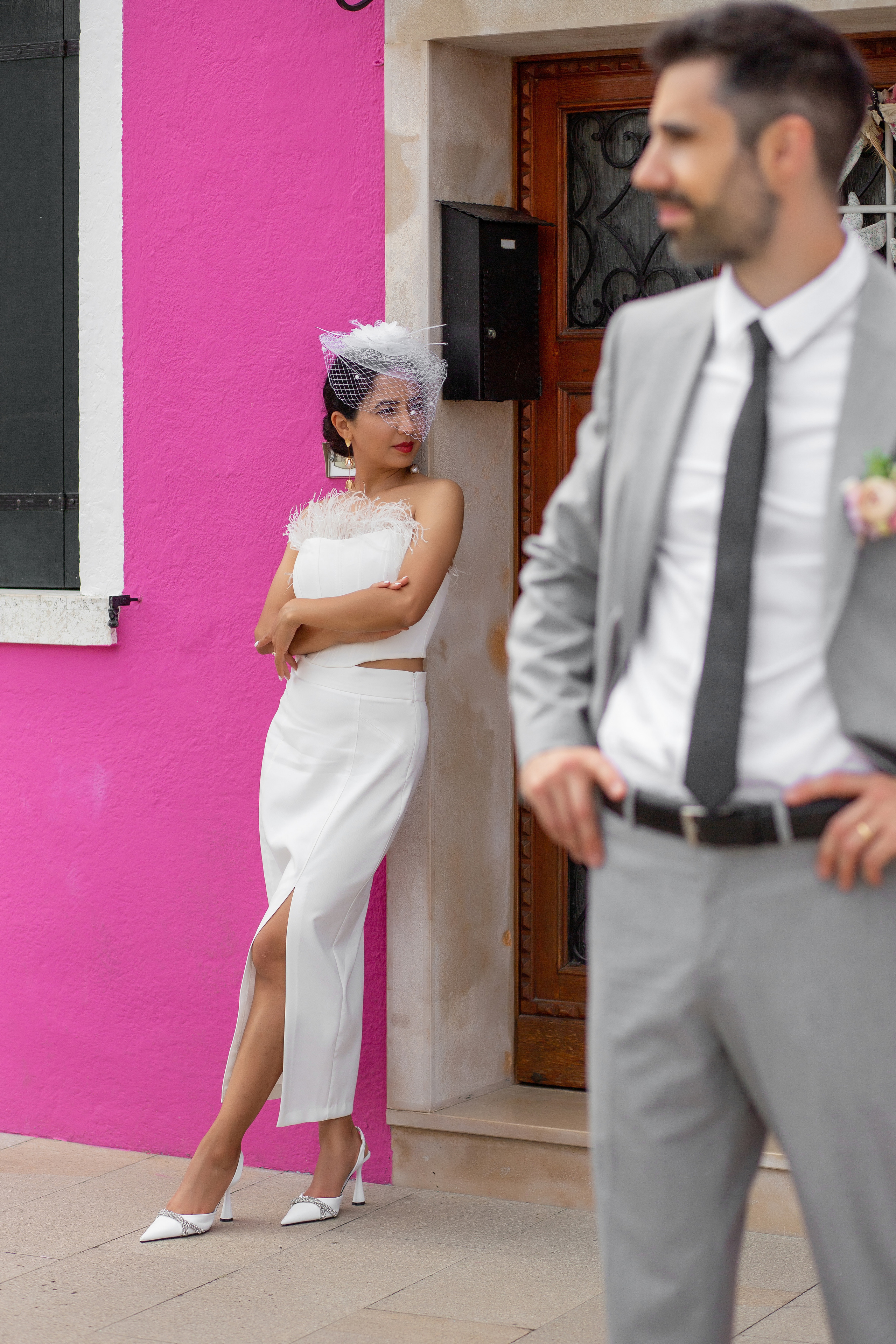 Colorful wedding on Burano